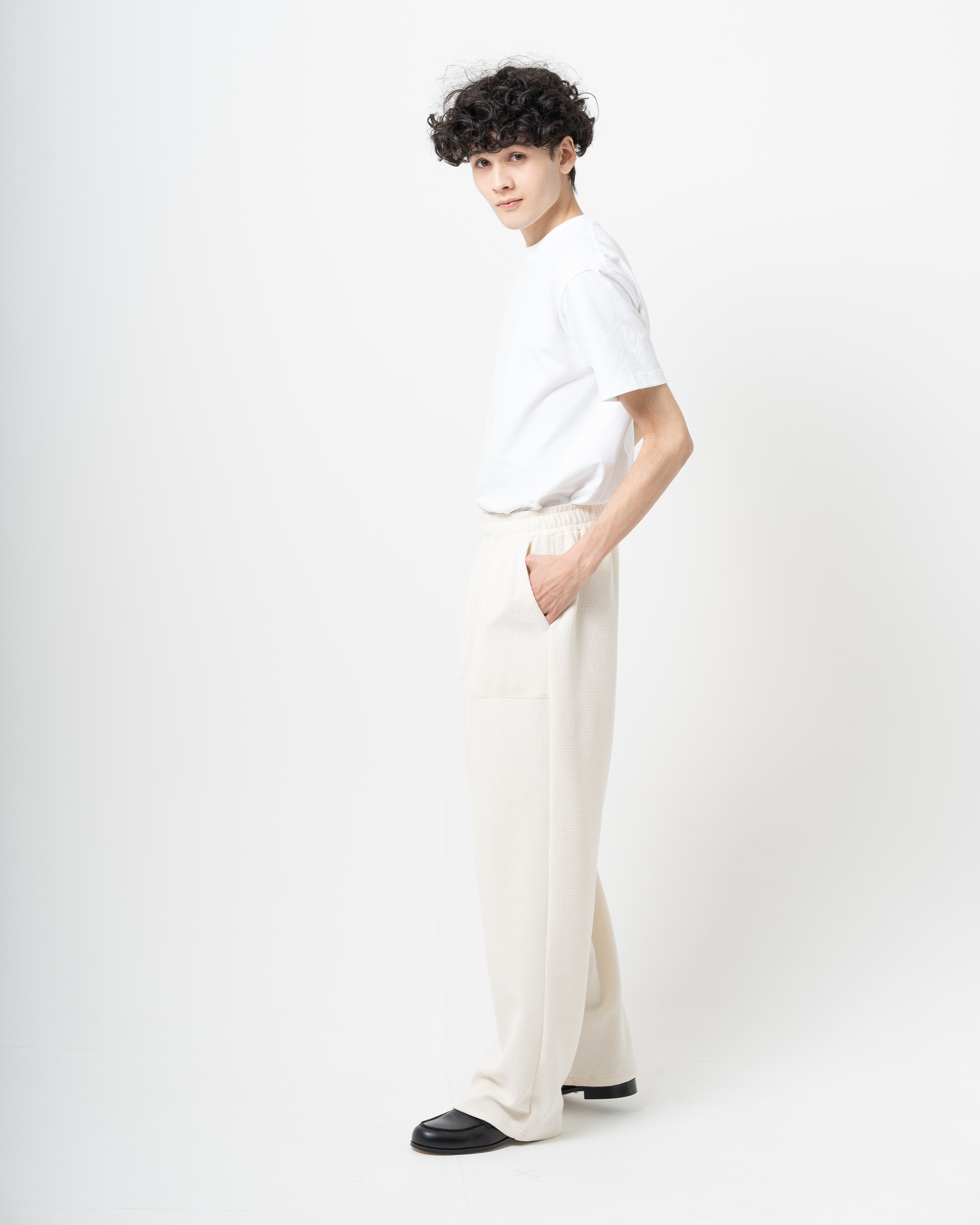 ストレートワッフルパンツ B5066