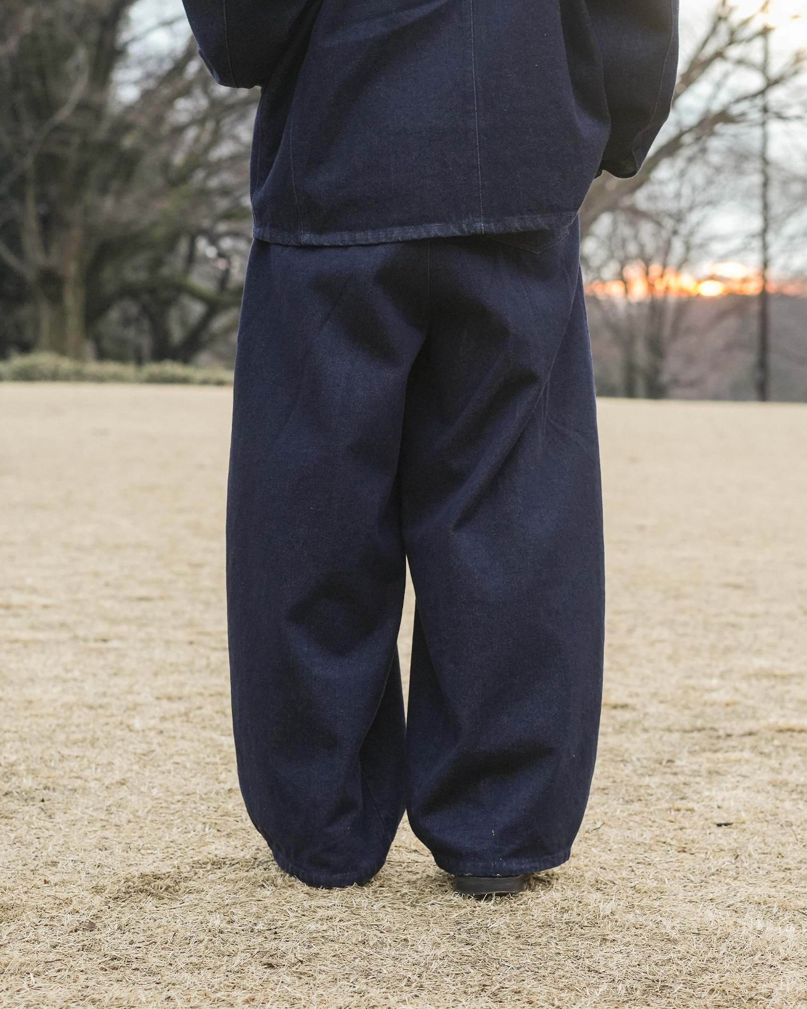 ワイドタックデニムパンツ B5011