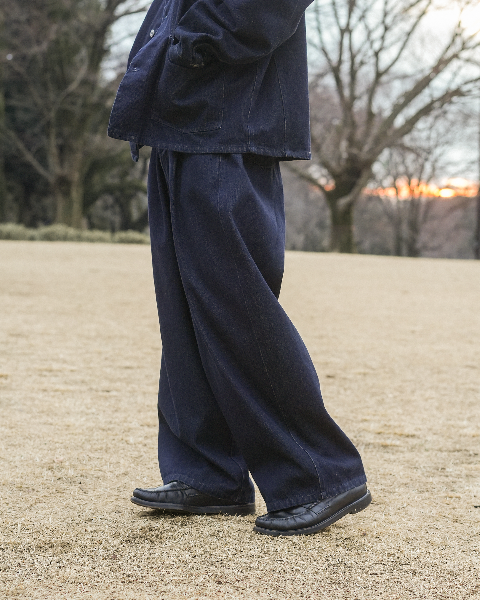 ワイドタックデニムパンツ B5011