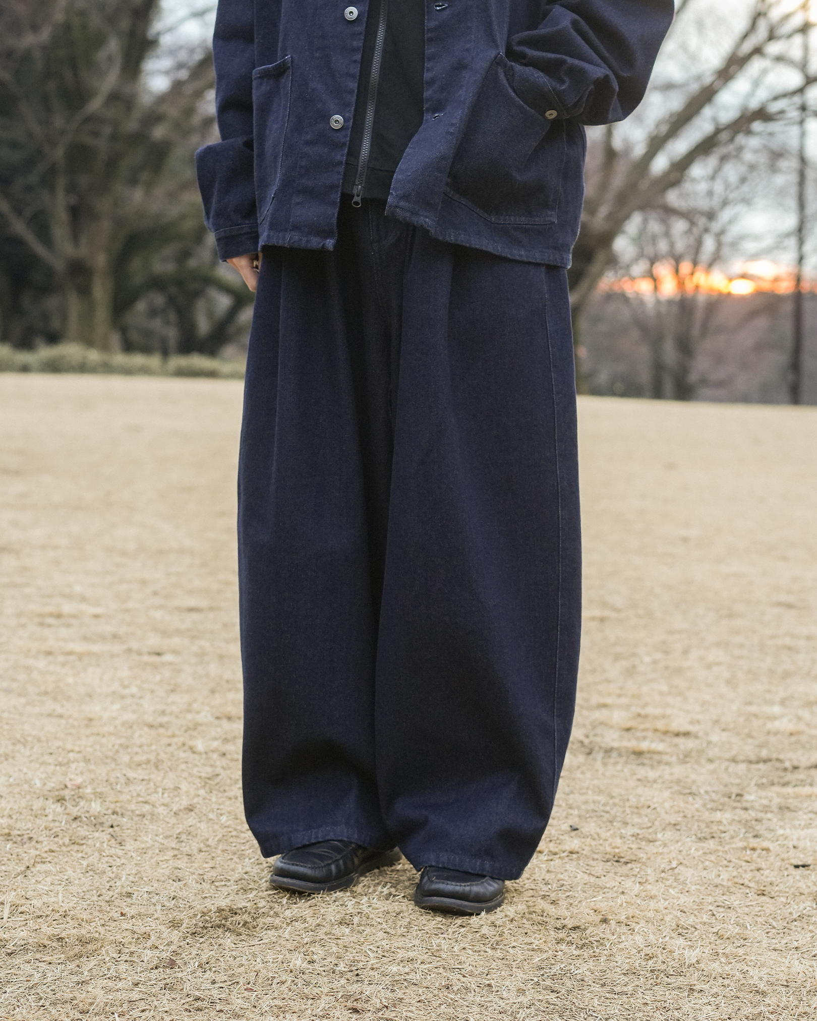 ワイドタックデニムパンツ B5011