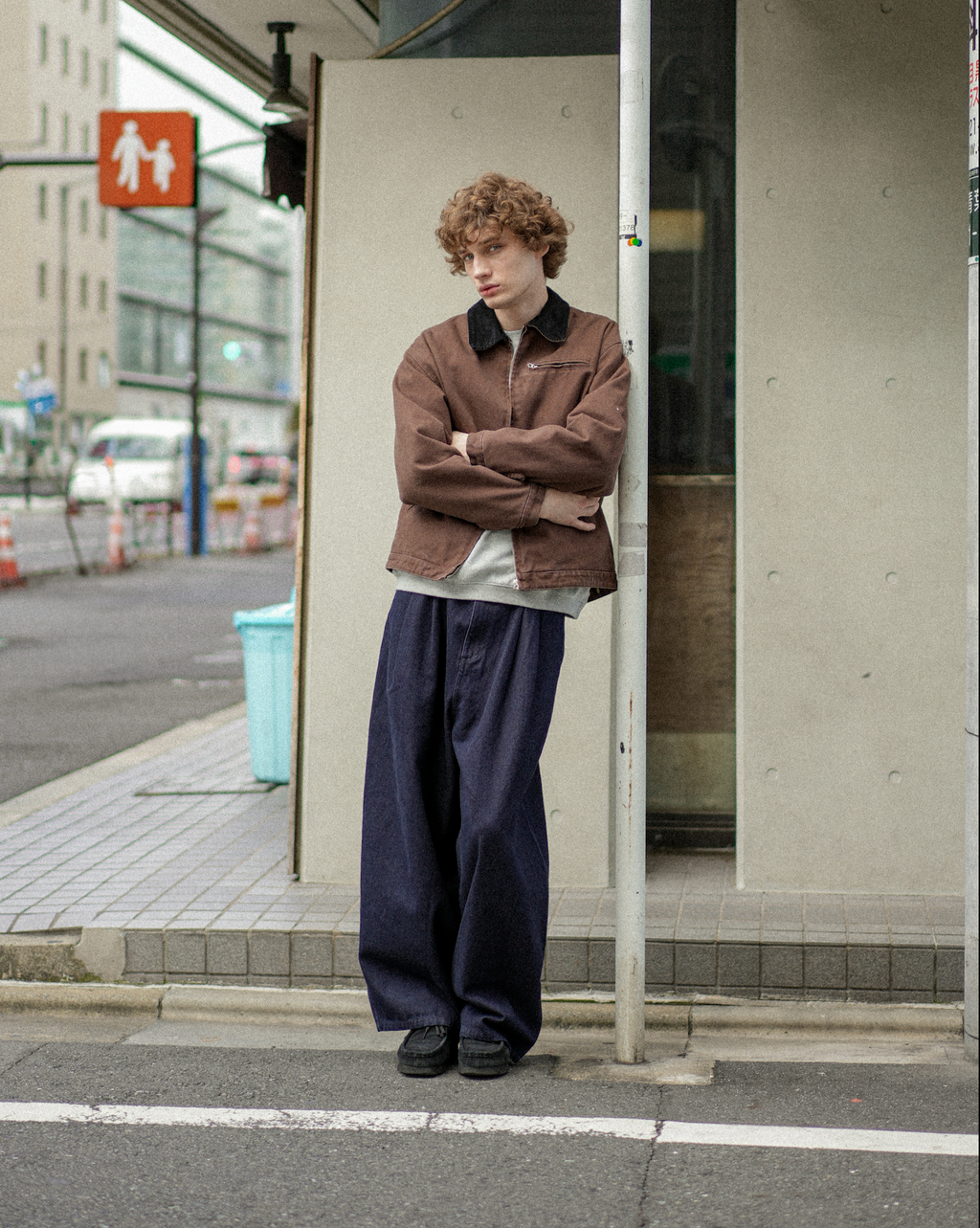 ワイドタックデニムパンツ B5011