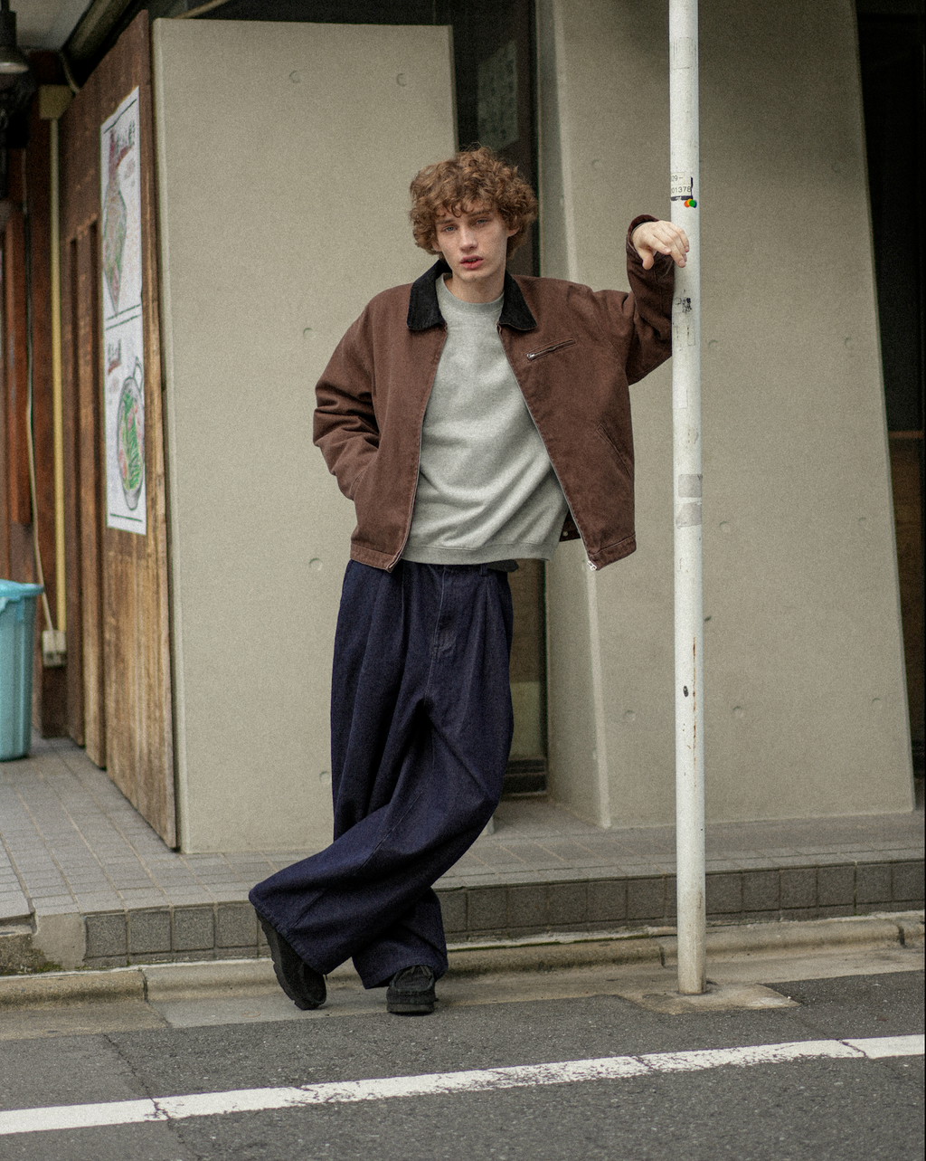 ワイドタックデニムパンツ B5011