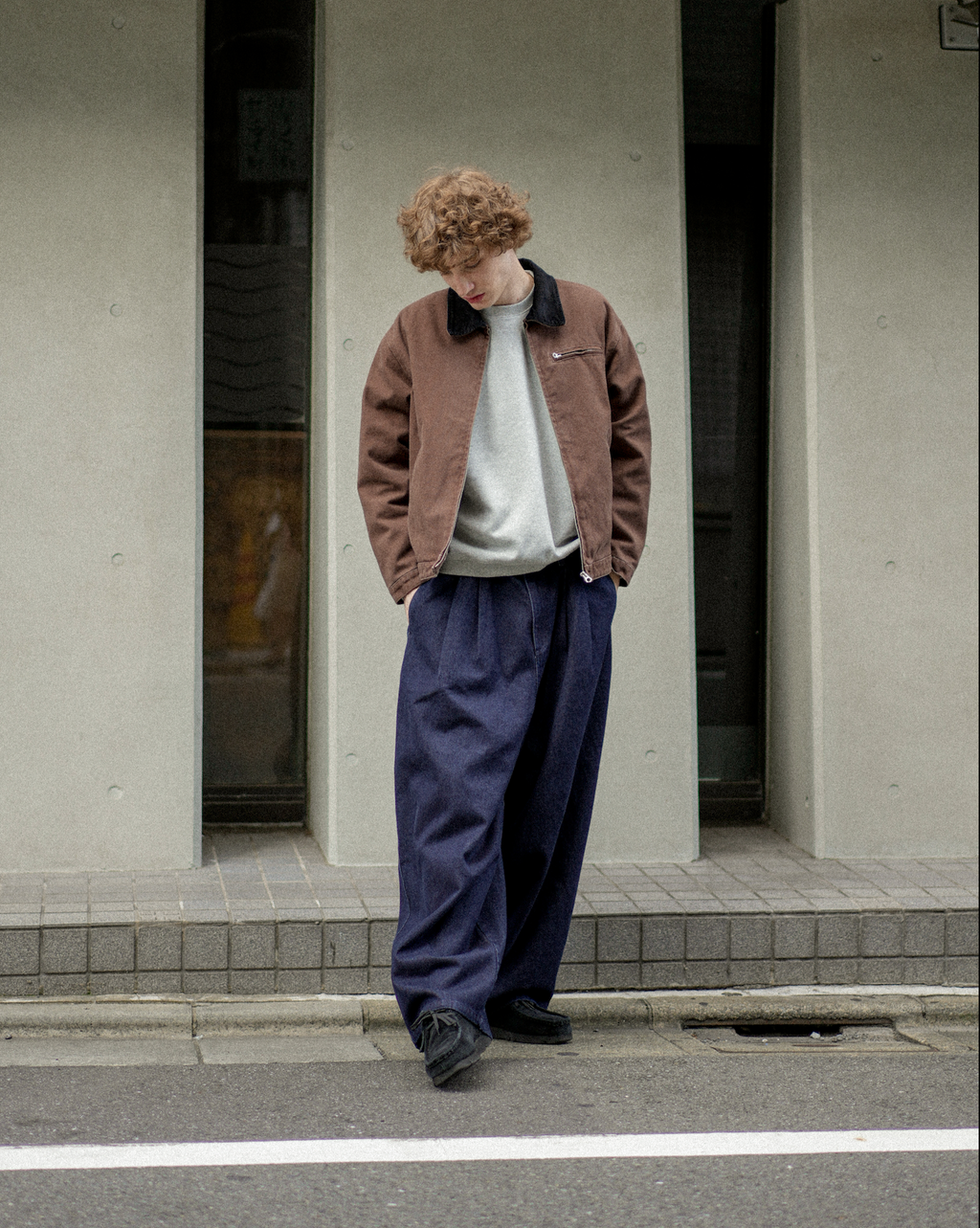 ワイドタックデニムパンツ B5011