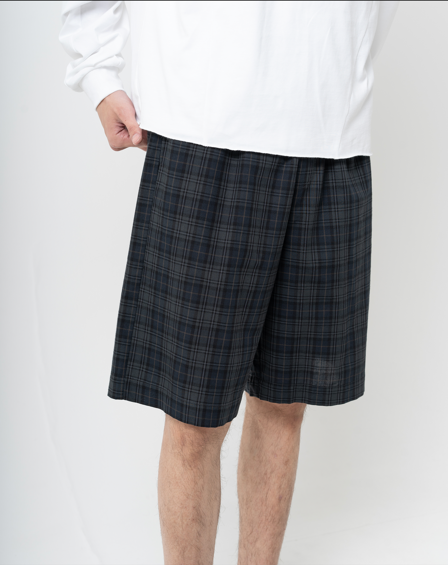 チェックハーフパンツ B5073