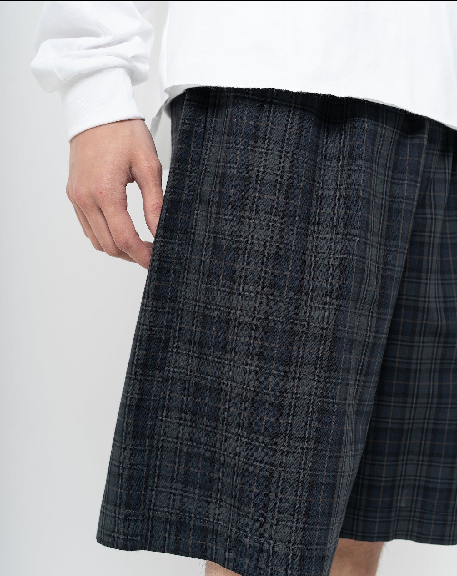 チェックハーフパンツ B5073