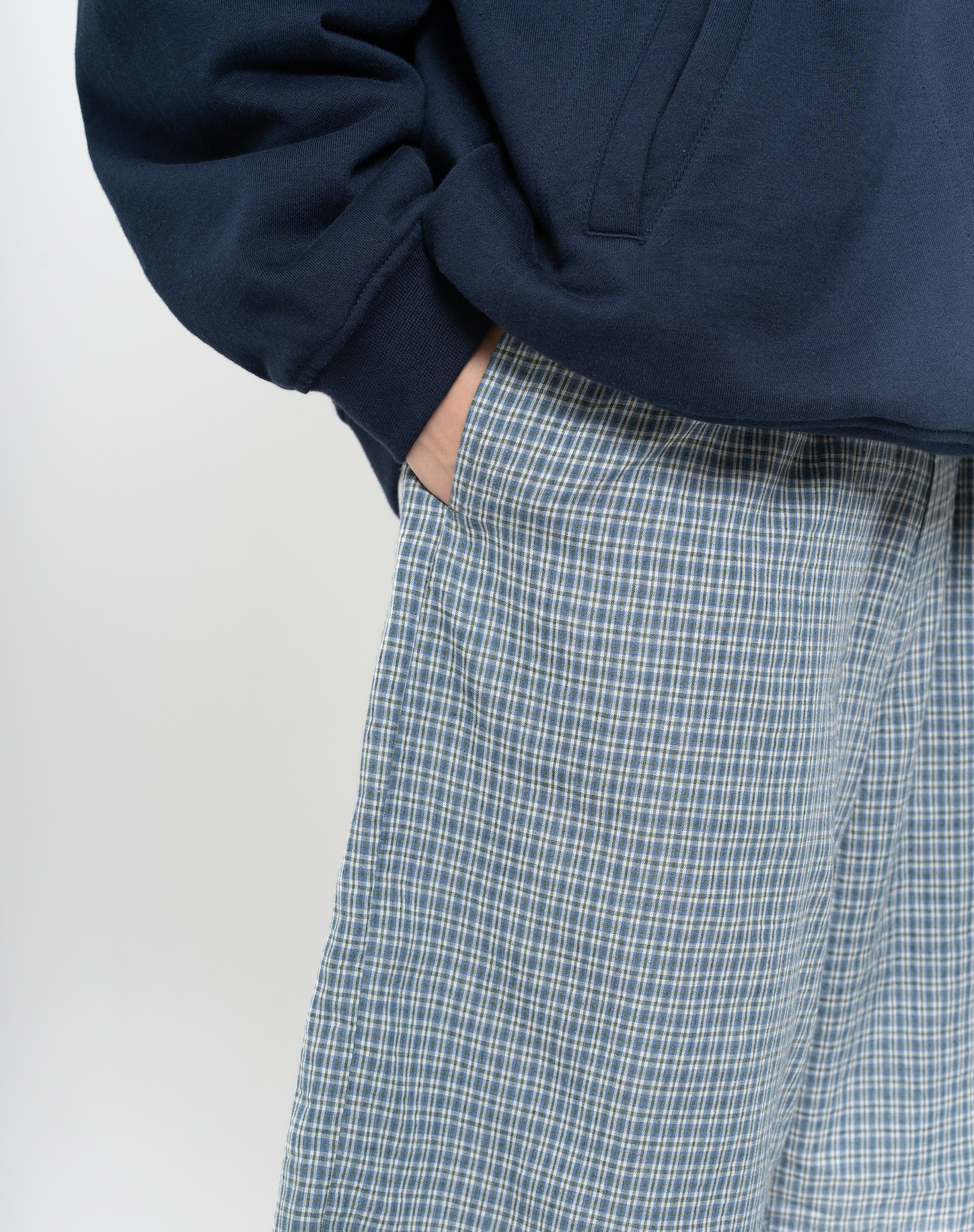 チェックハーフパンツ B5049