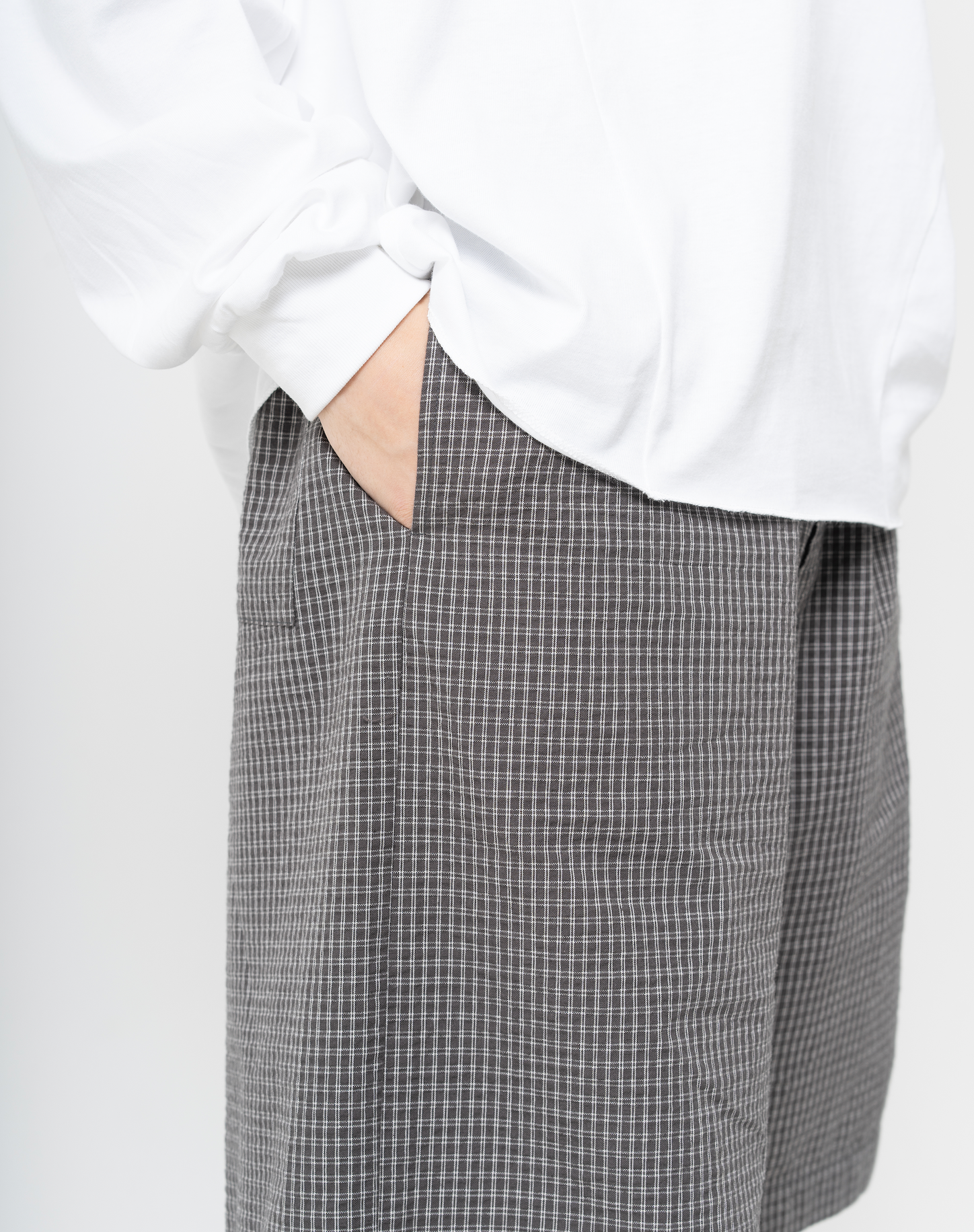 チェックハーフパンツ B5074