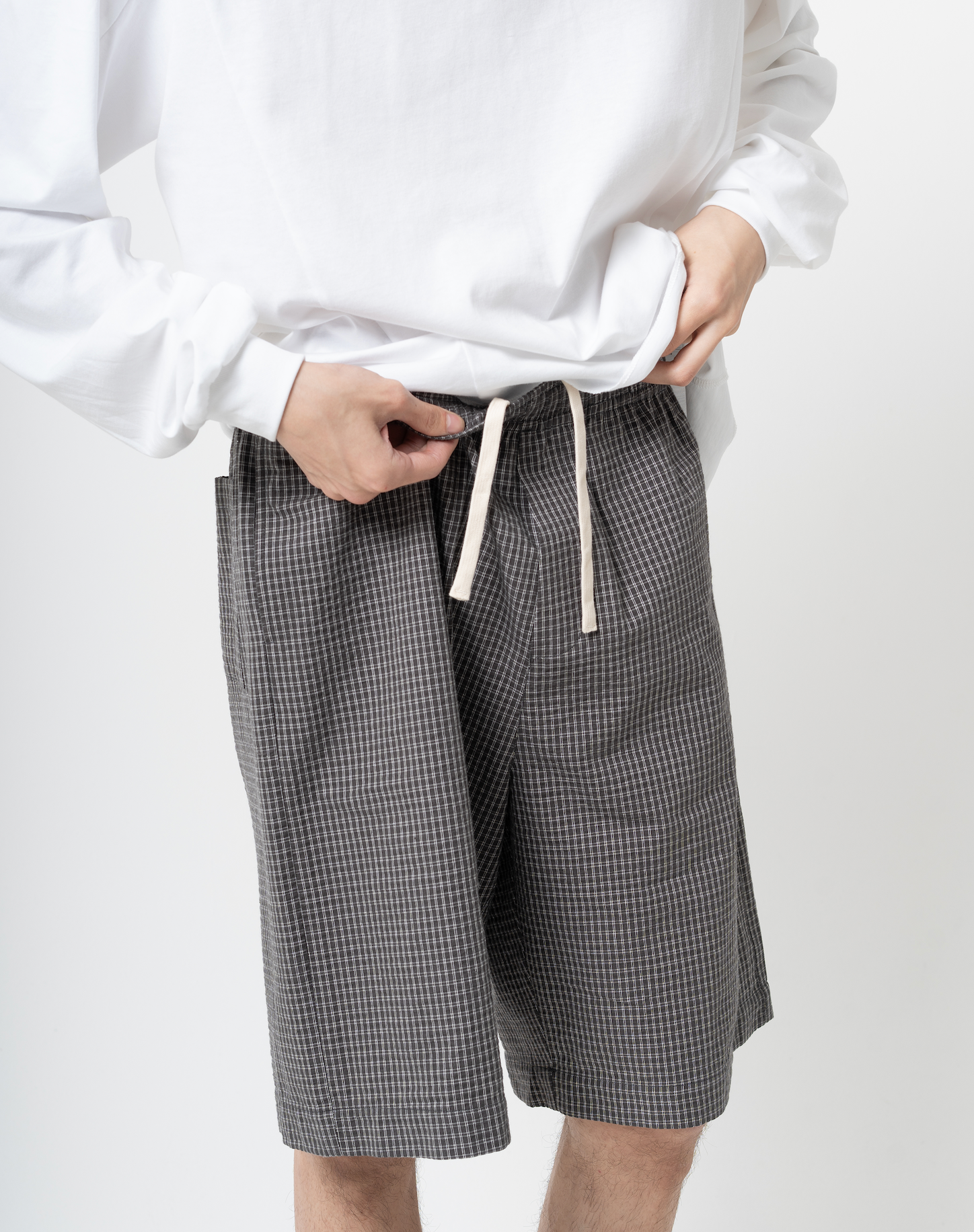 チェックハーフパンツ B5074