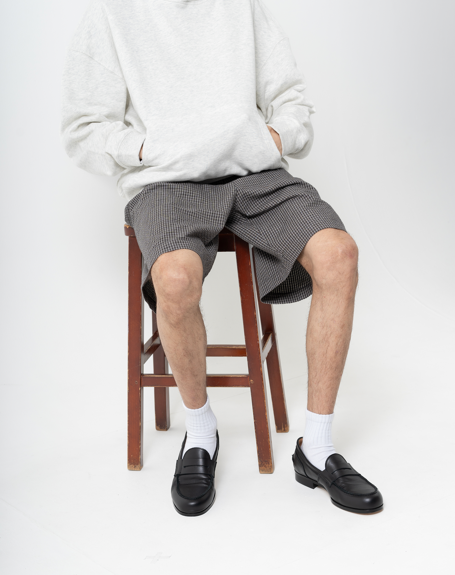 チェックハーフパンツ B5074