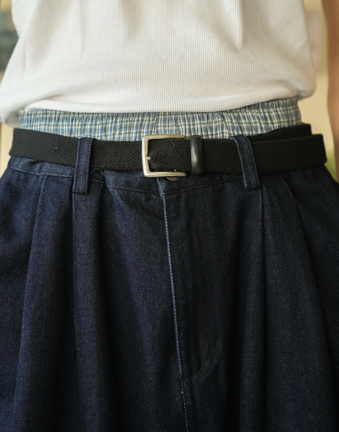 ワイドタックデニムパンツ B5011