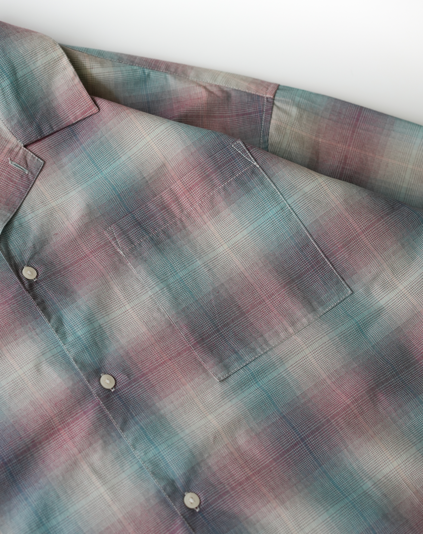 オープンカラーチェックシャツ B5088