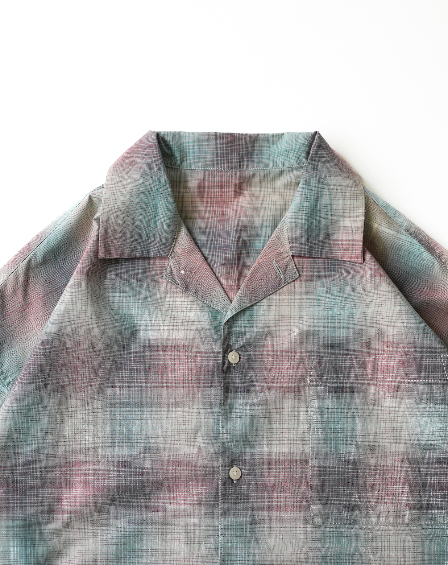 オープンカラーチェックシャツ B5088