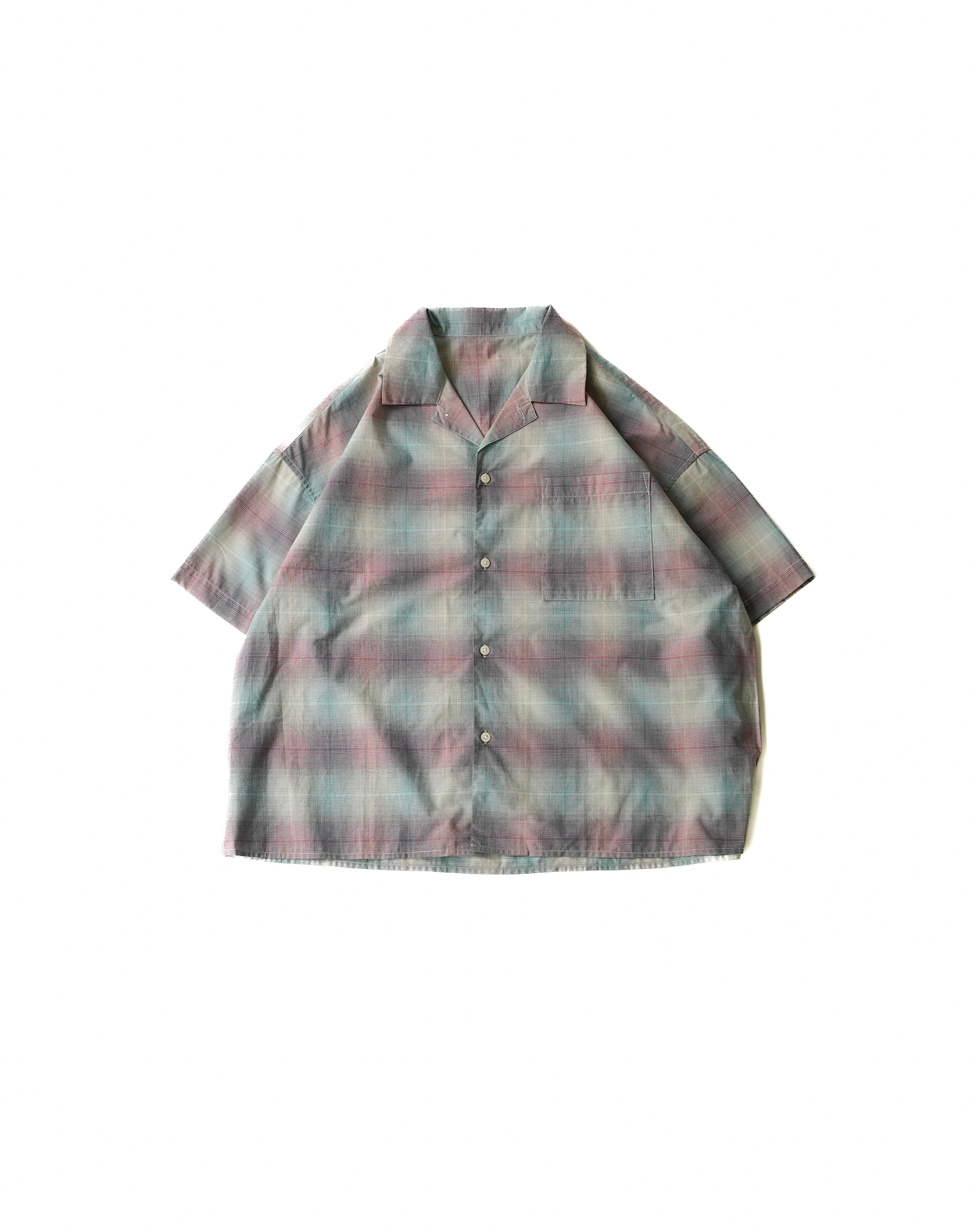 オープンカラーチェックシャツ B5088