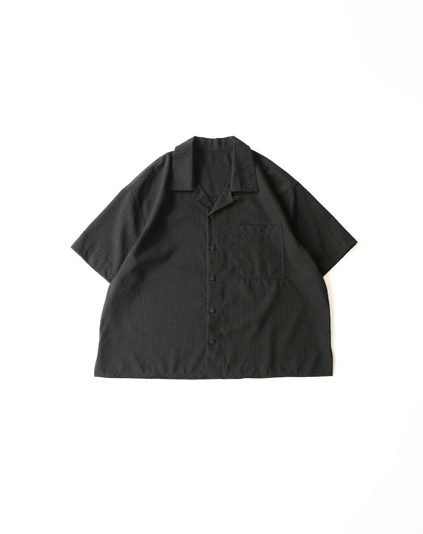 オープンカラーシアサッカーシャツ B5092