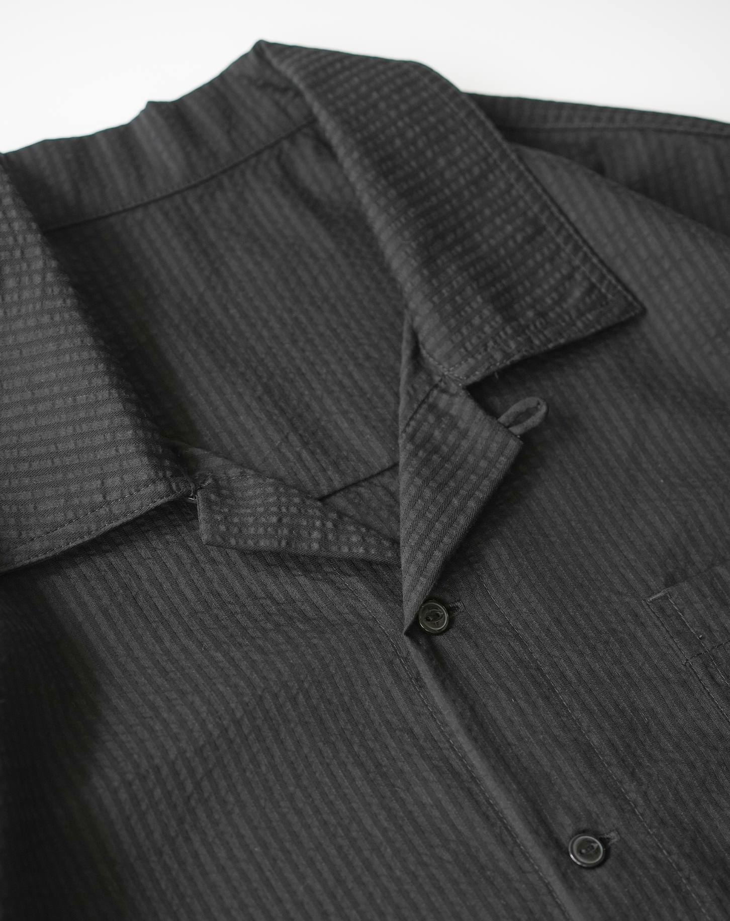 オープンカラーシアサッカーシャツ B5092