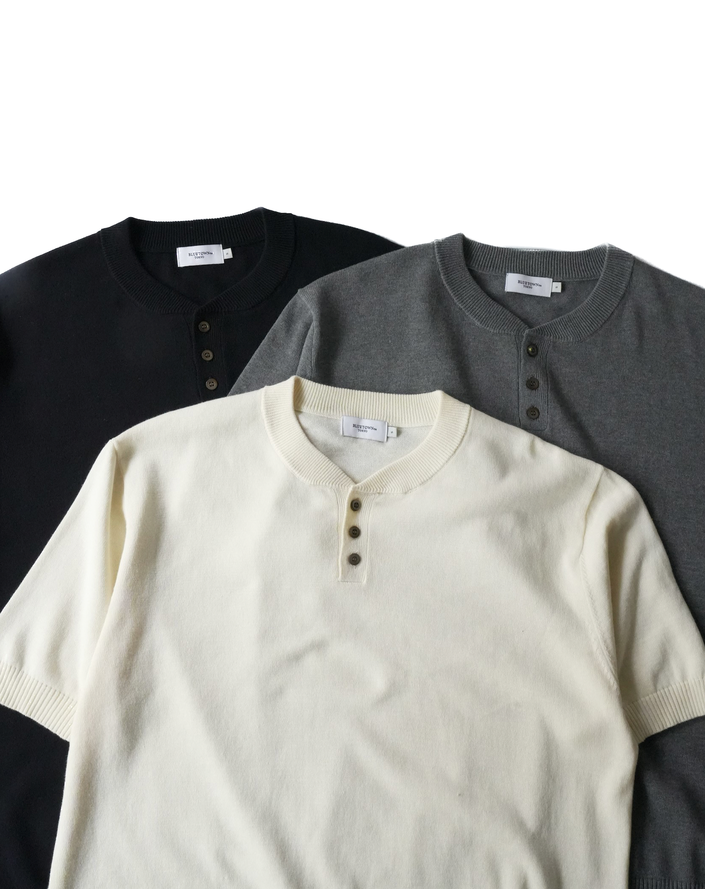 ヘンリーネックニットT B5076