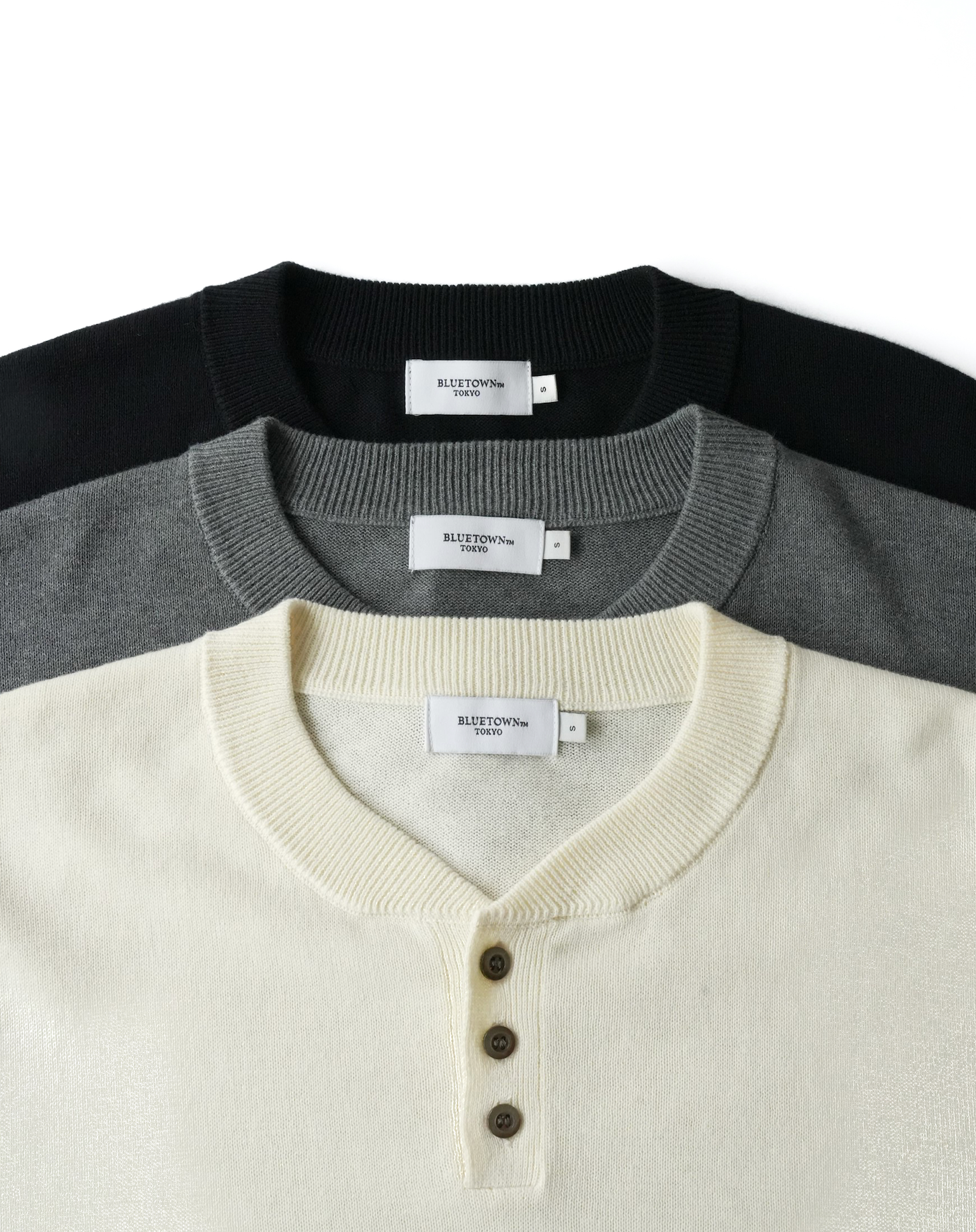 ヘンリーネックニットT B5076