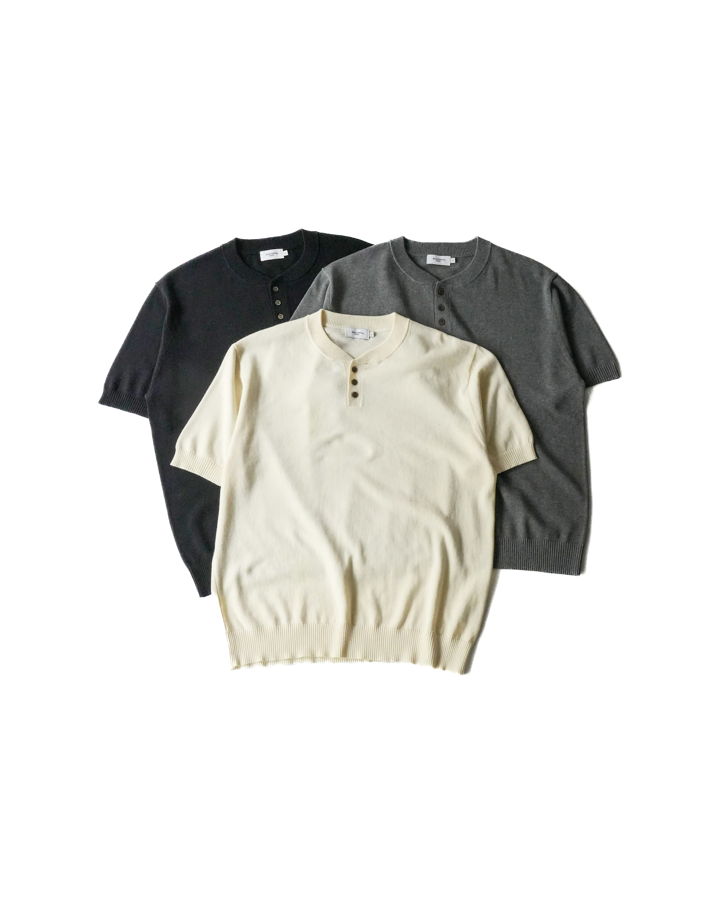 ヘンリーネックニットT B5076