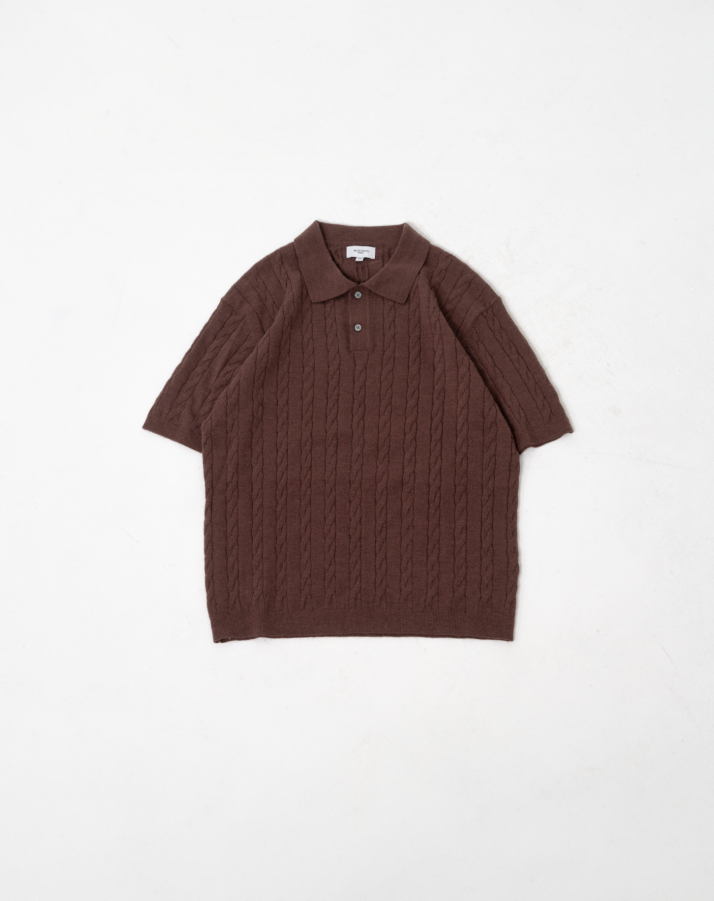 ケーブルニットポロ B5086