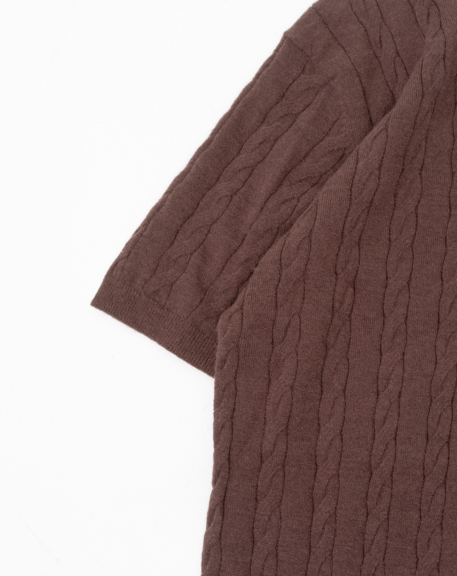 ケーブルニットポロ B5086