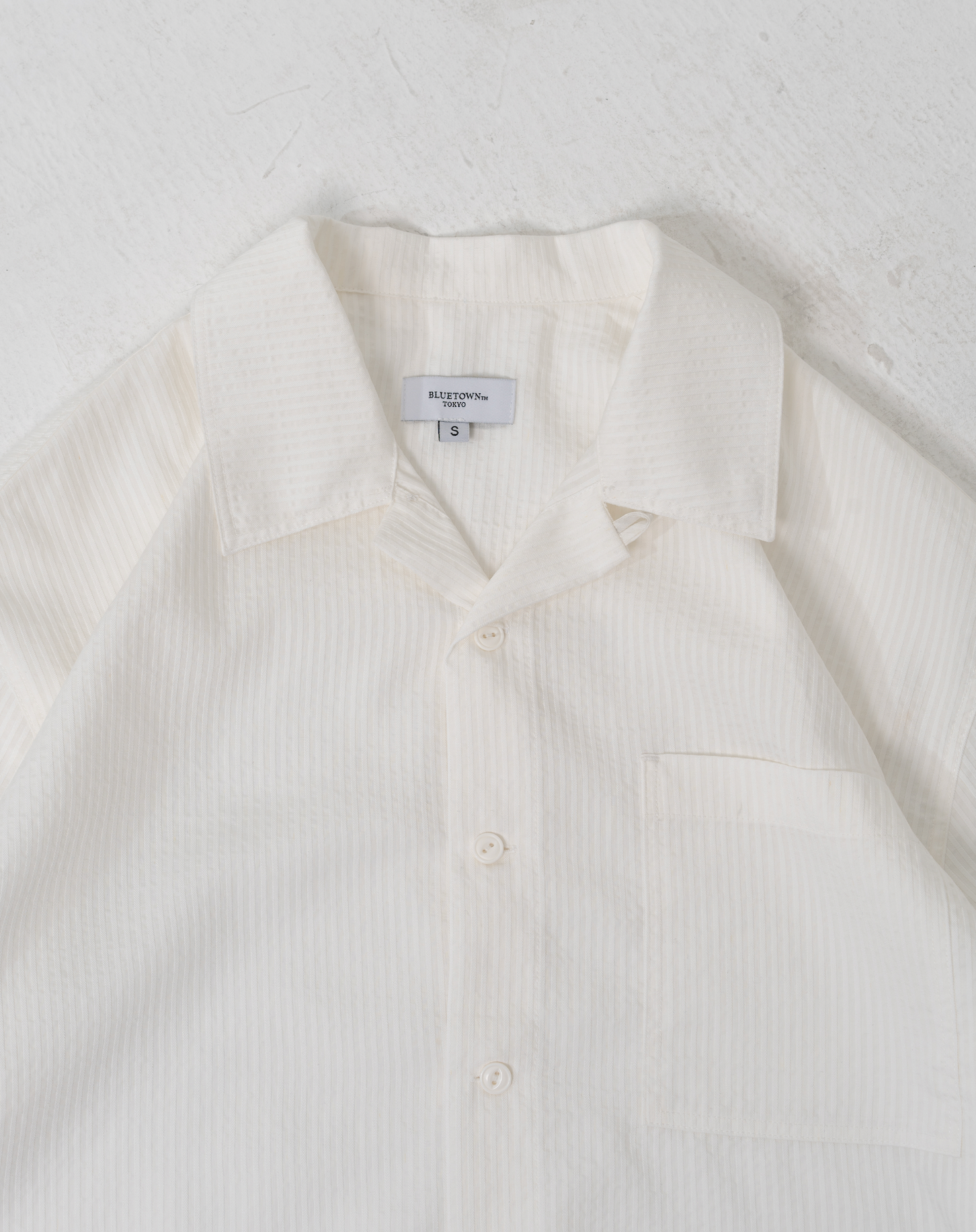 オープンカラーシアサッカーシャツ B5092