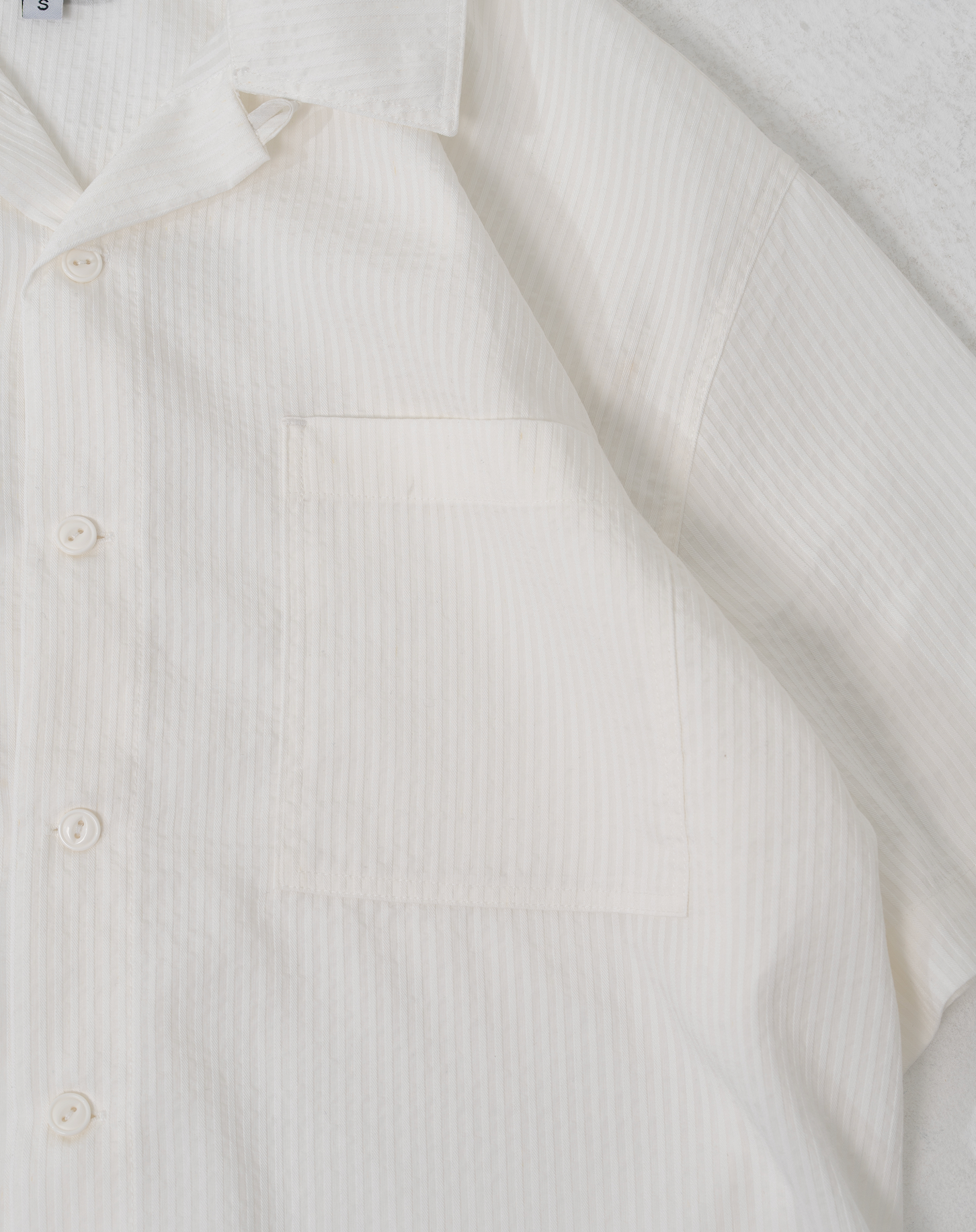 オープンカラーシアサッカーシャツ B5092