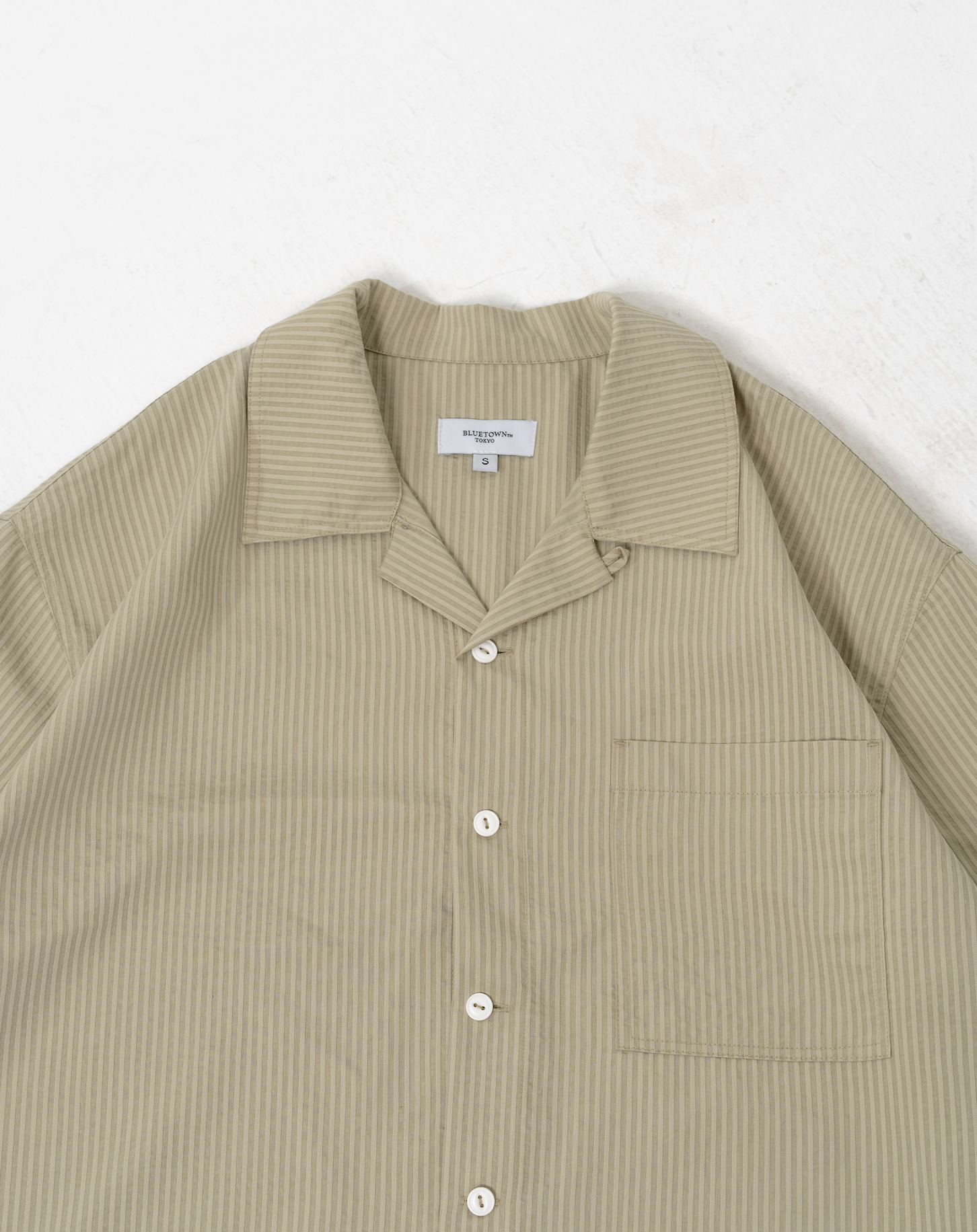 オープンカラーシアサッカーシャツ B5092