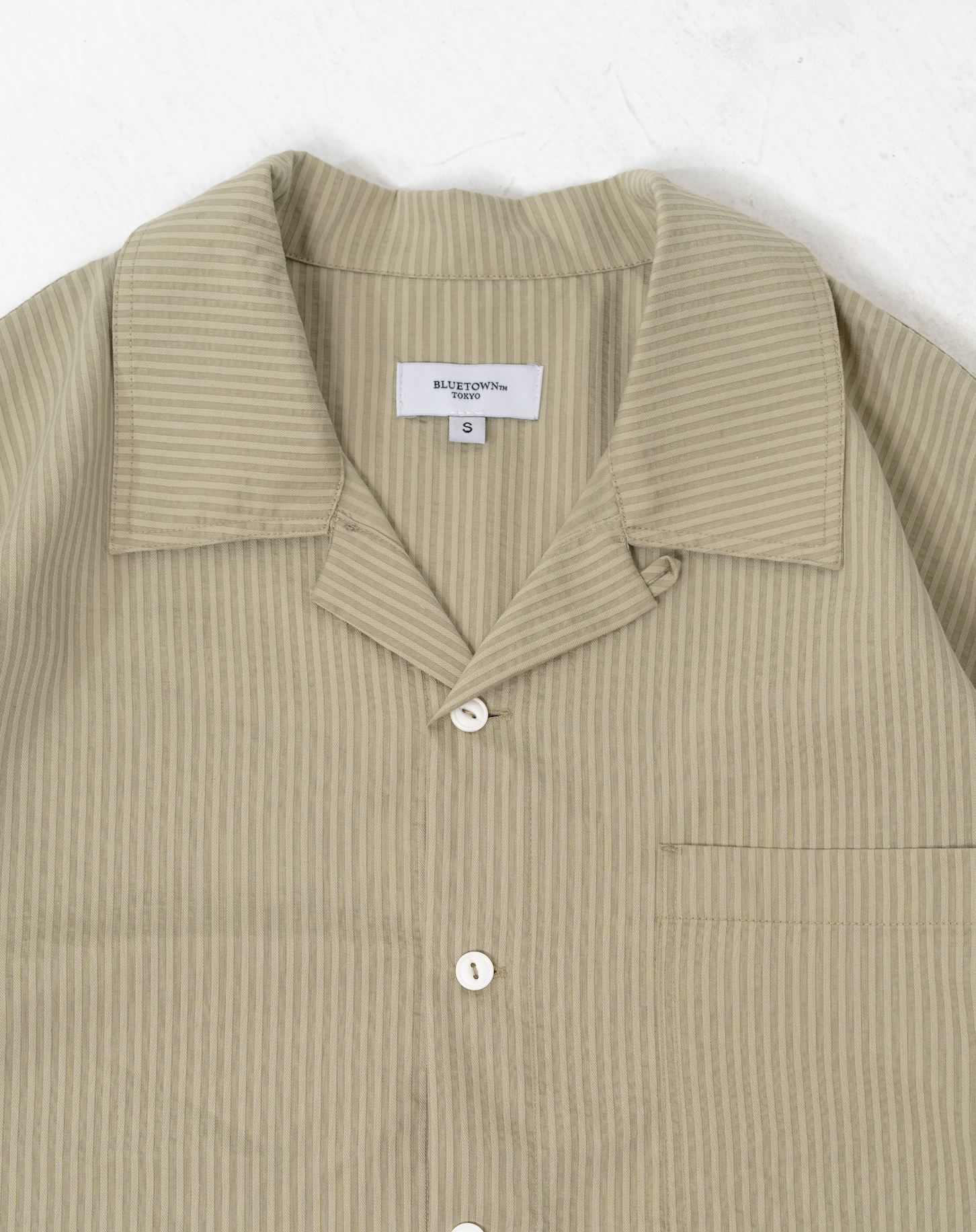 オープンカラーシアサッカーシャツ B5092