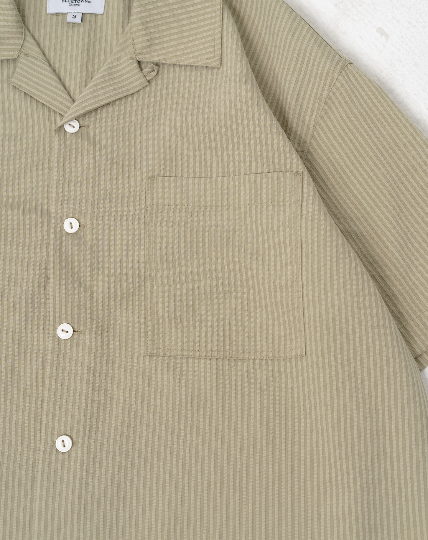 オープンカラーシアサッカーシャツ B5092