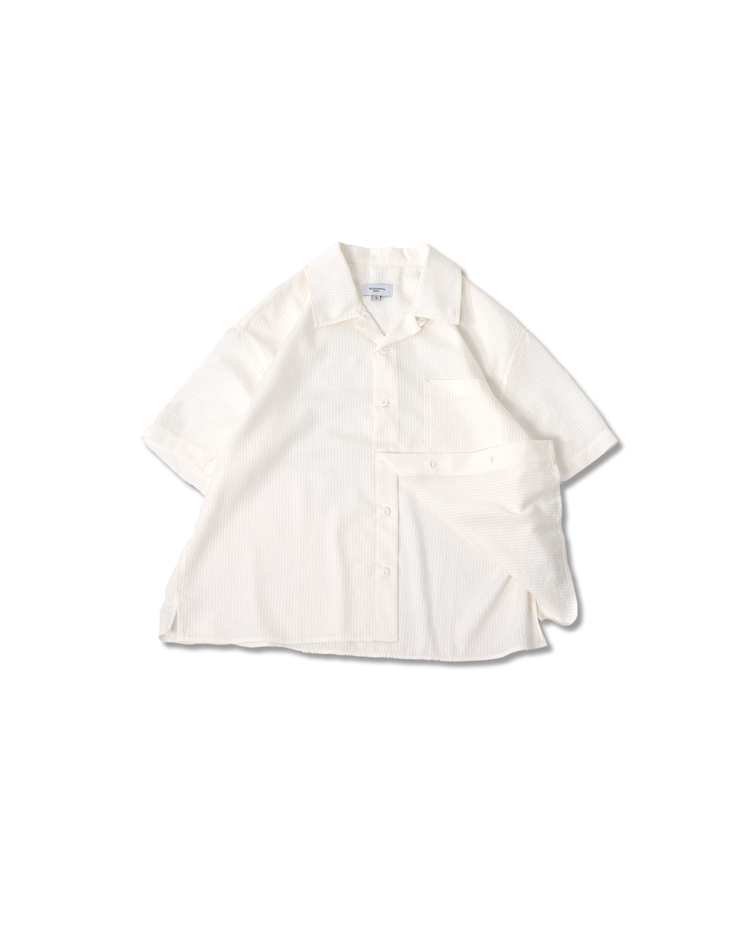 オープンカラーシアサッカーシャツ B5092