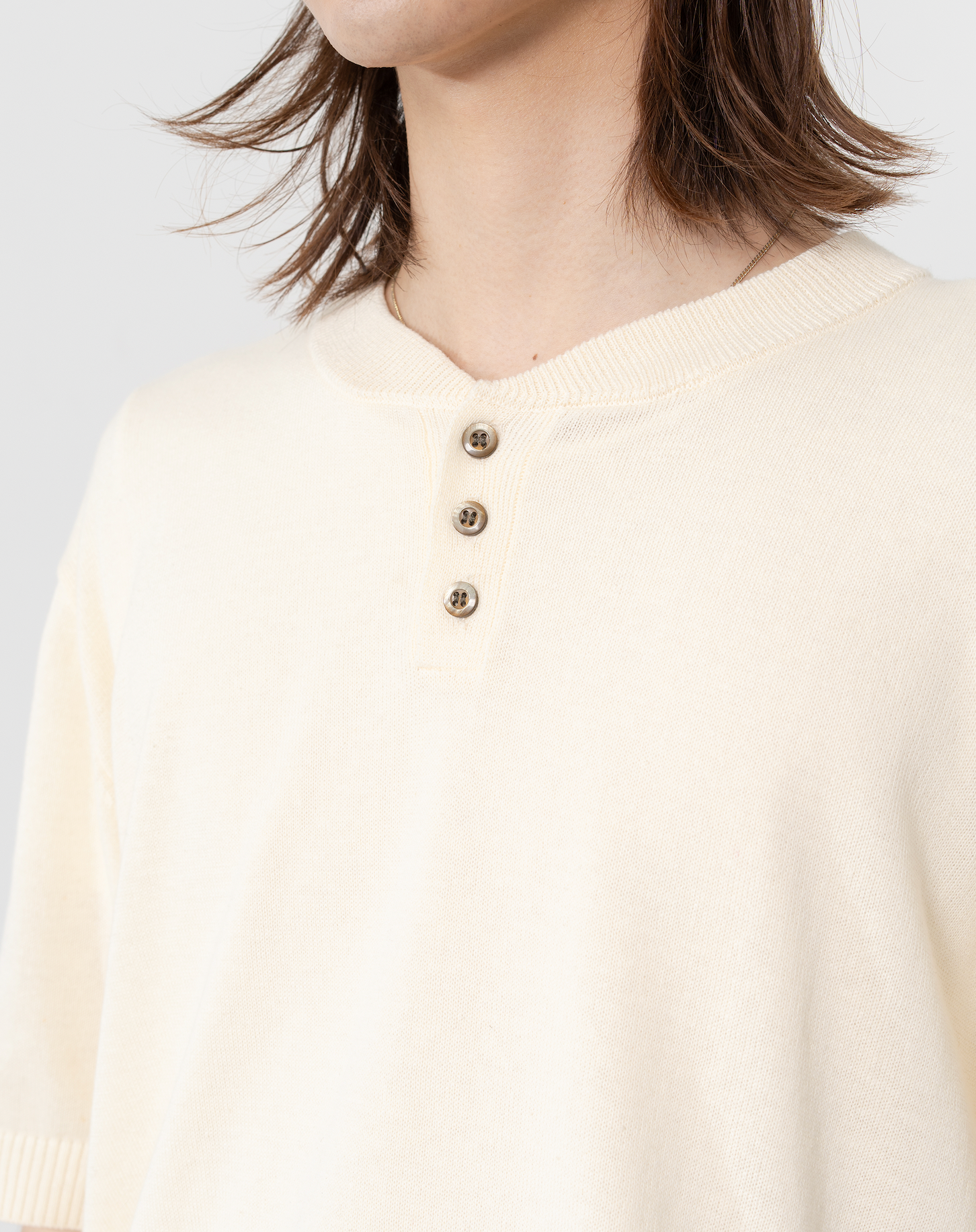 ヘンリーネックニットT B5076