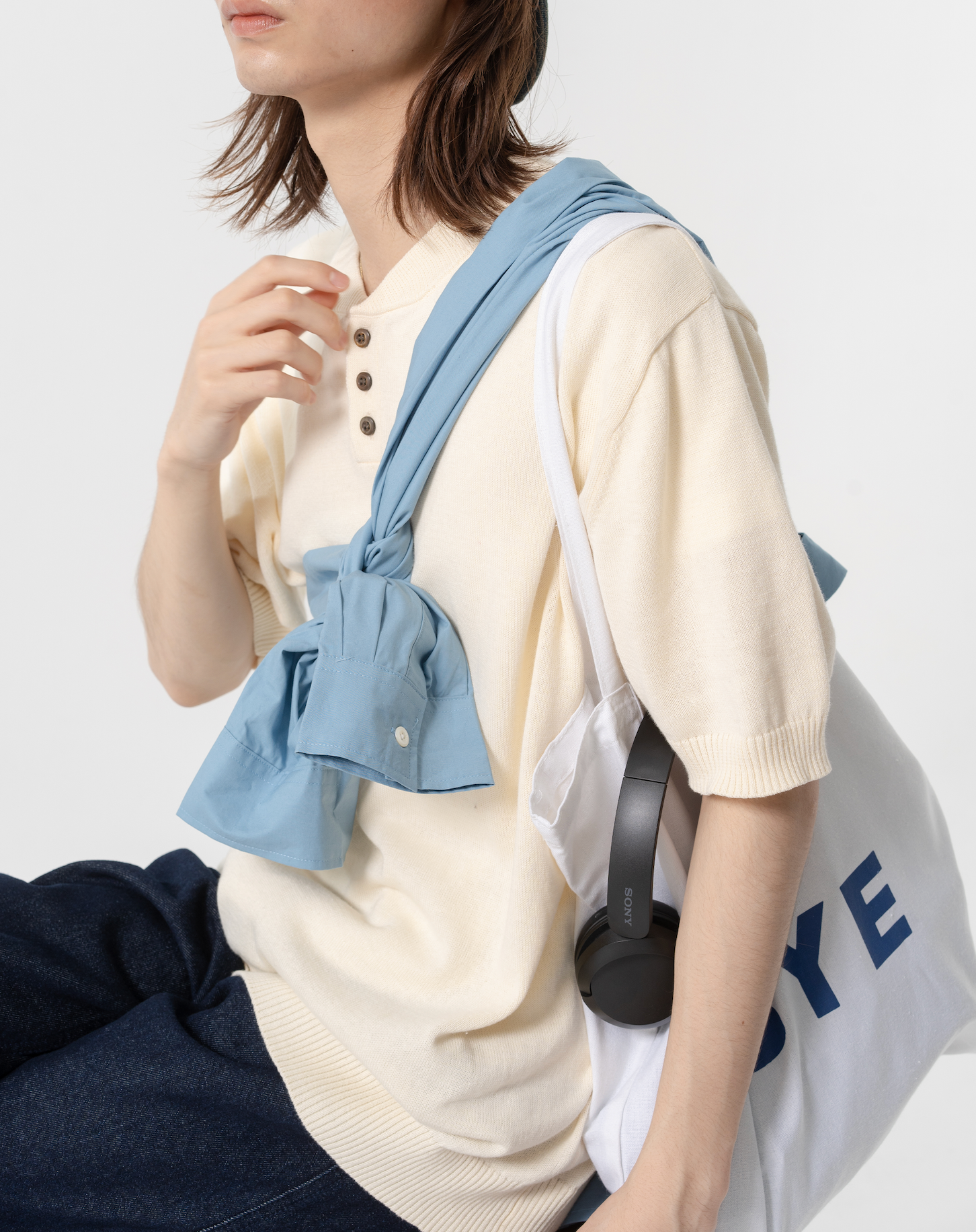 ヘンリーネックニットT B5076