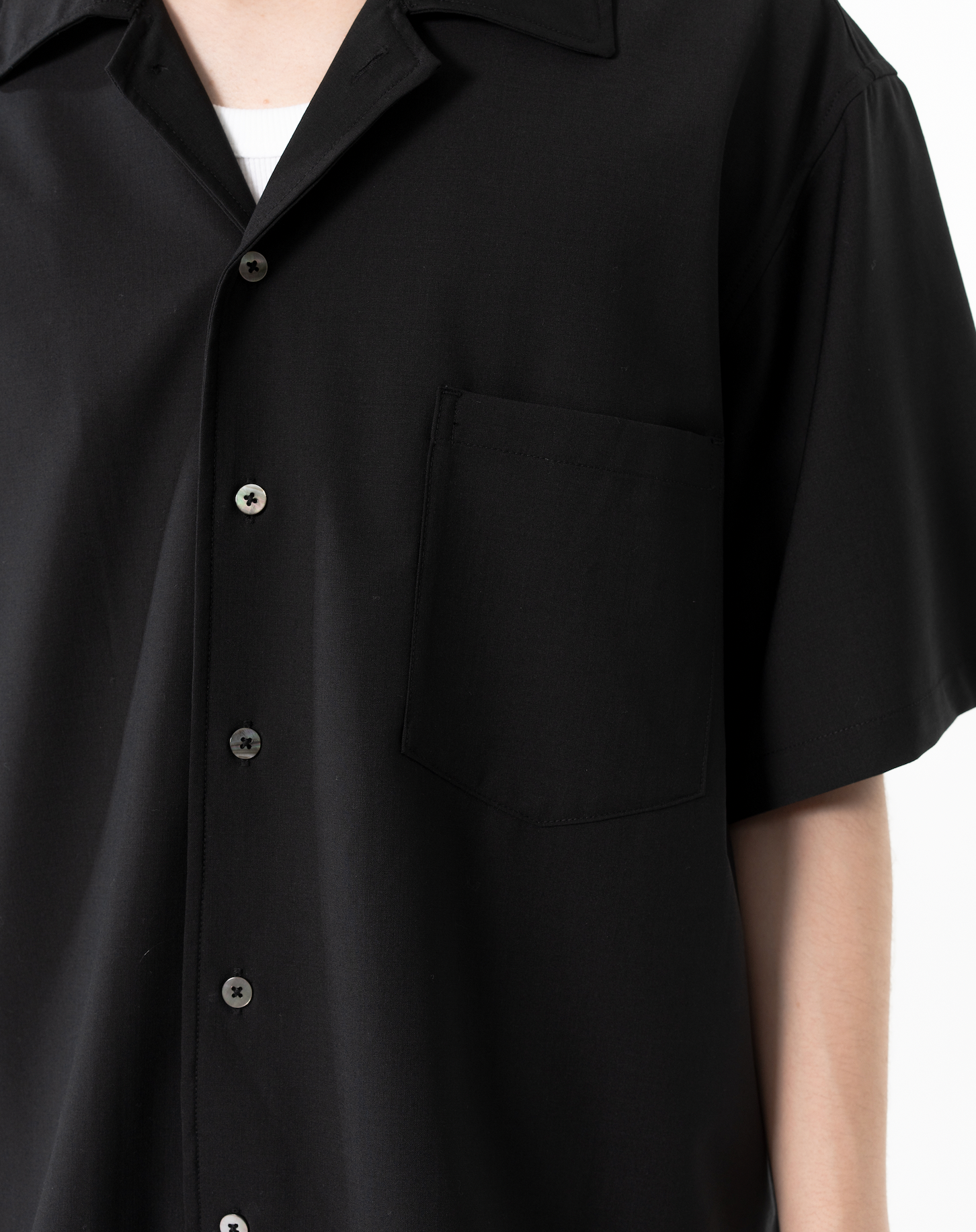 50ウール・オープンカラーシャツ B5089