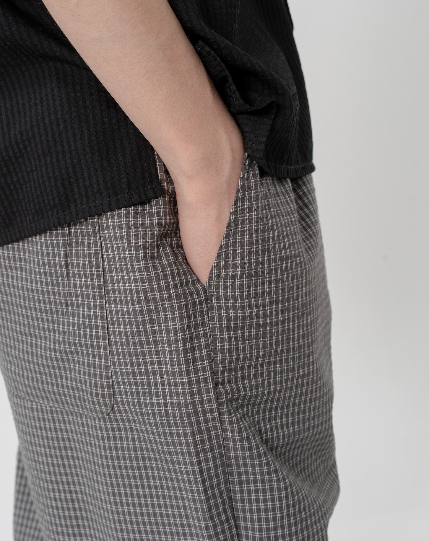 チェックロングパンツ B5103
