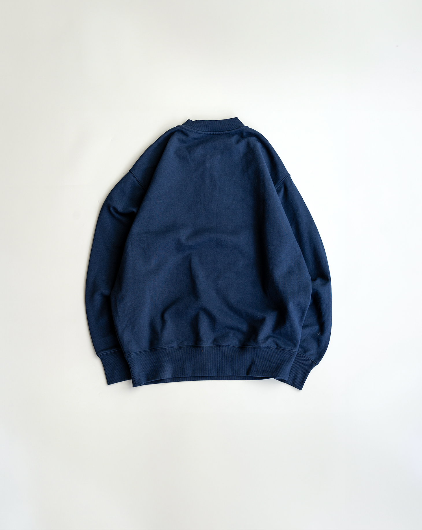 ノーカラーハーフジップスウェット B5146