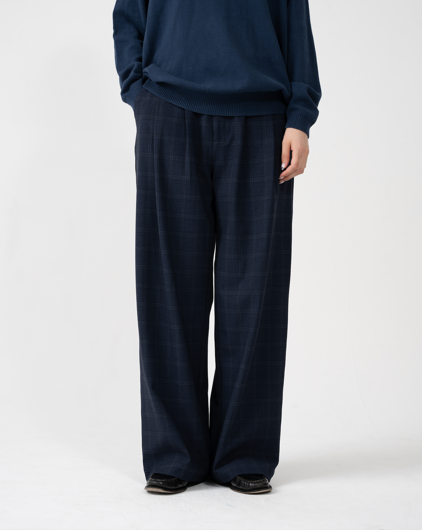 チェックスラックス B5175 パンツ ツータックスラックス メンズ