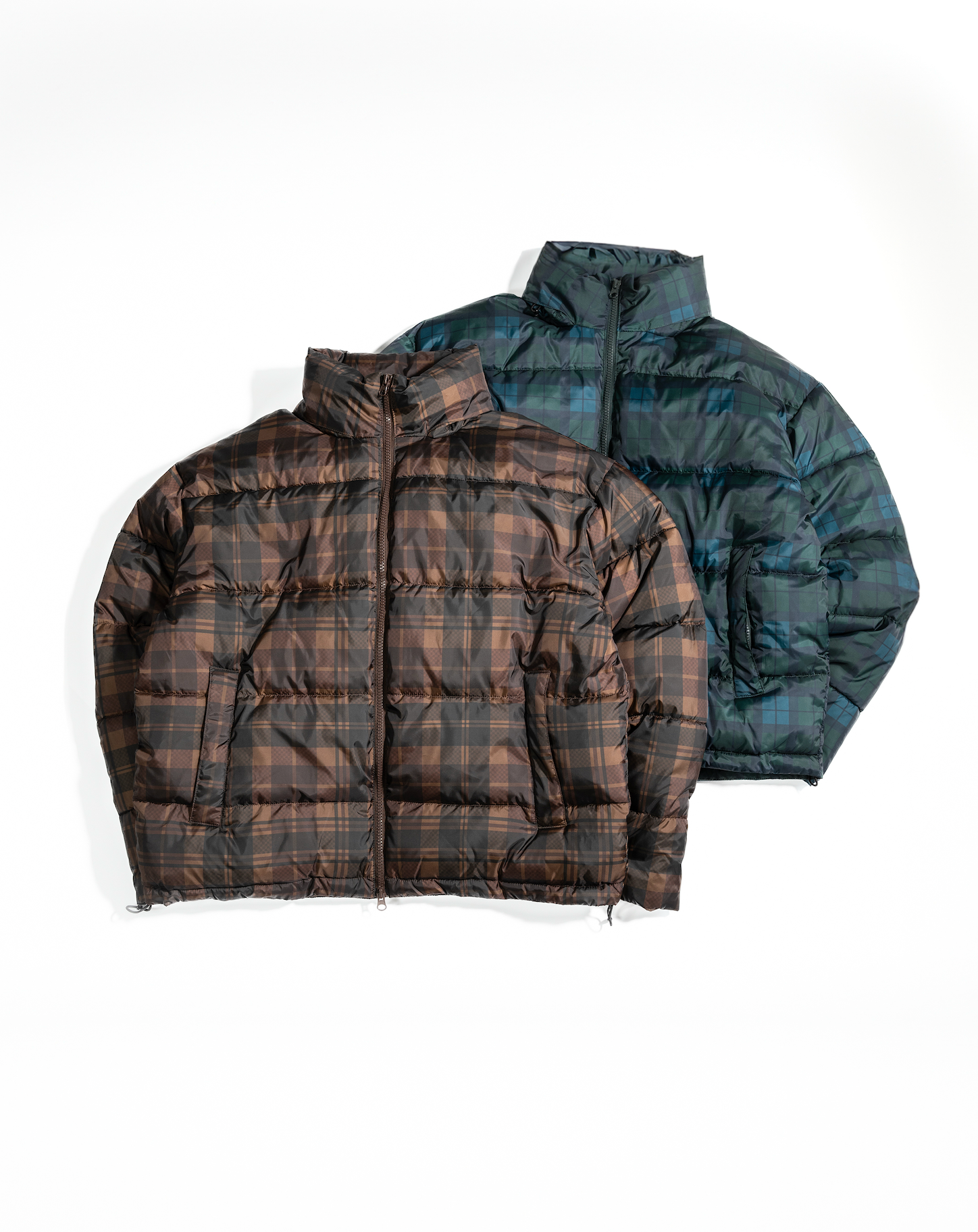 チェックボリュームジャケット B5106 カジュアル 大人カジュアル