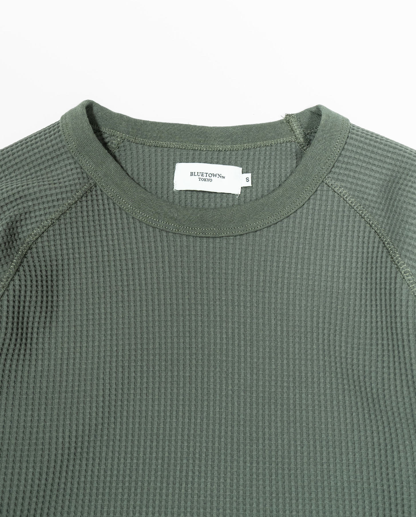 ワッフルクルーネックT B5114