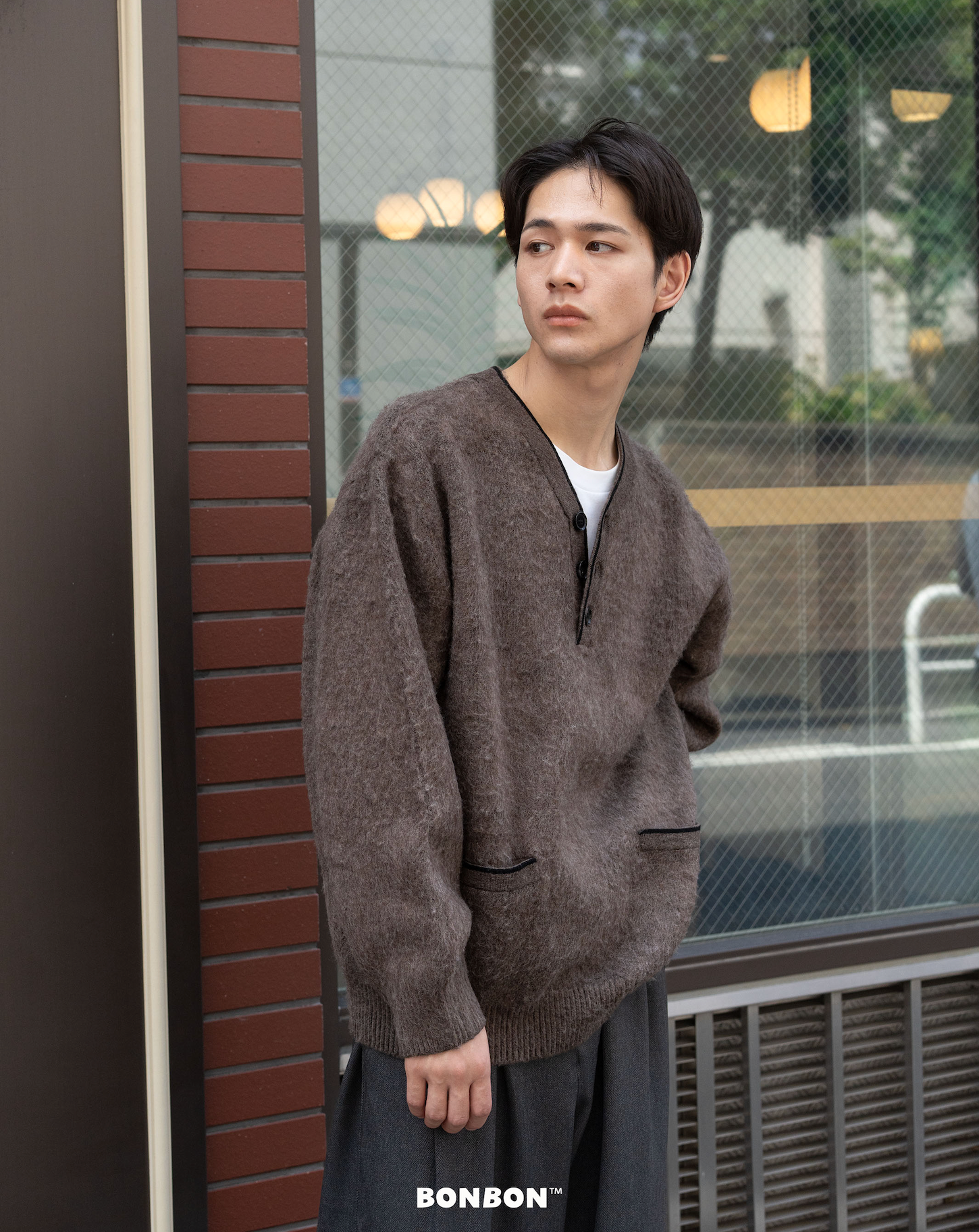 ヘンリーネックセーター B3139