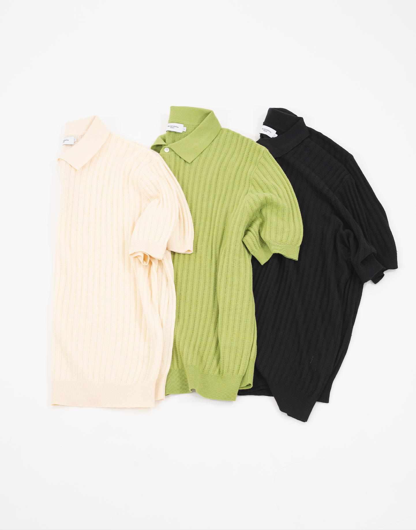 ファインリブニットポロ B5219 knit polo 綺麗め ニット カジュアル