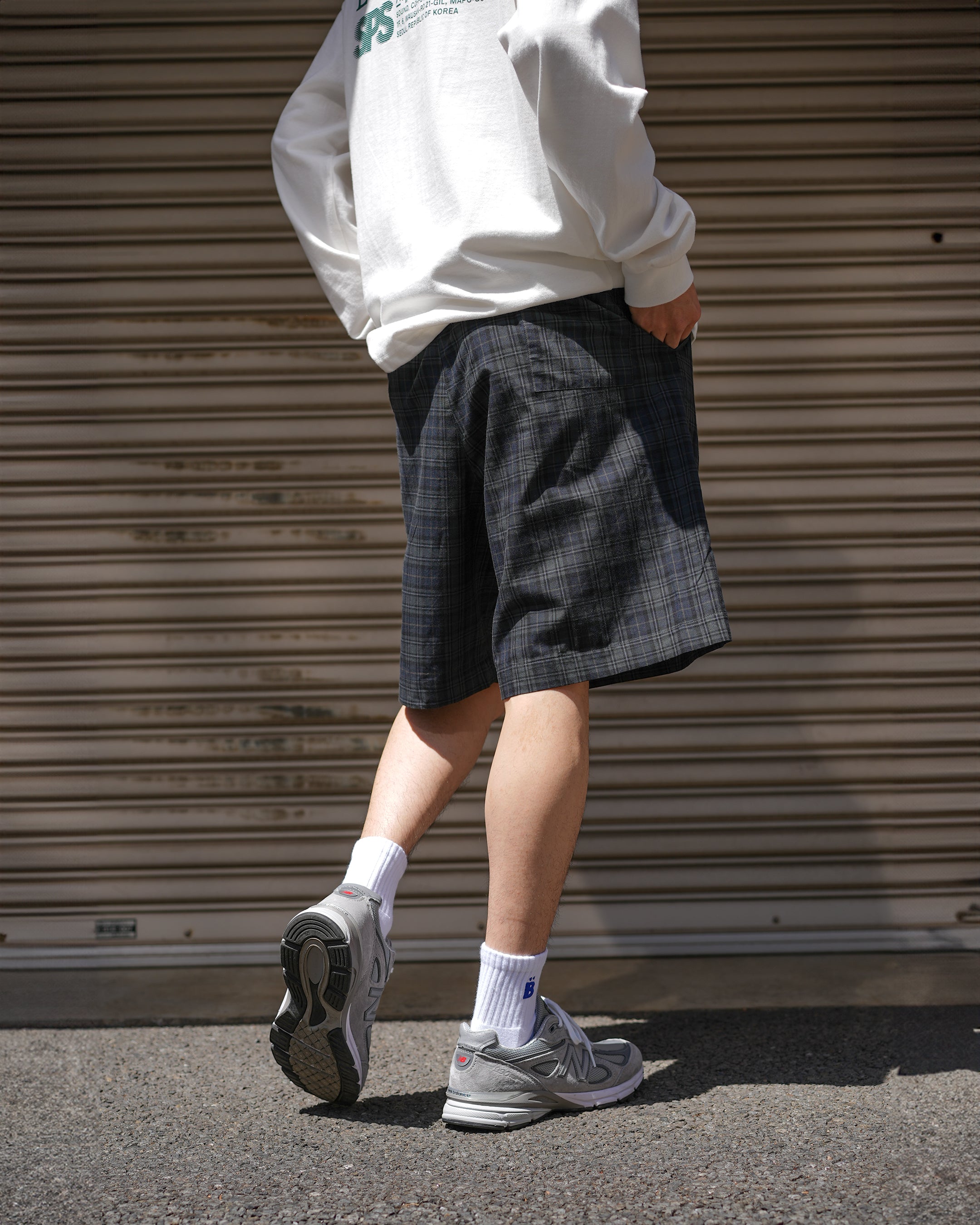 チェックハーフパンツ B5073