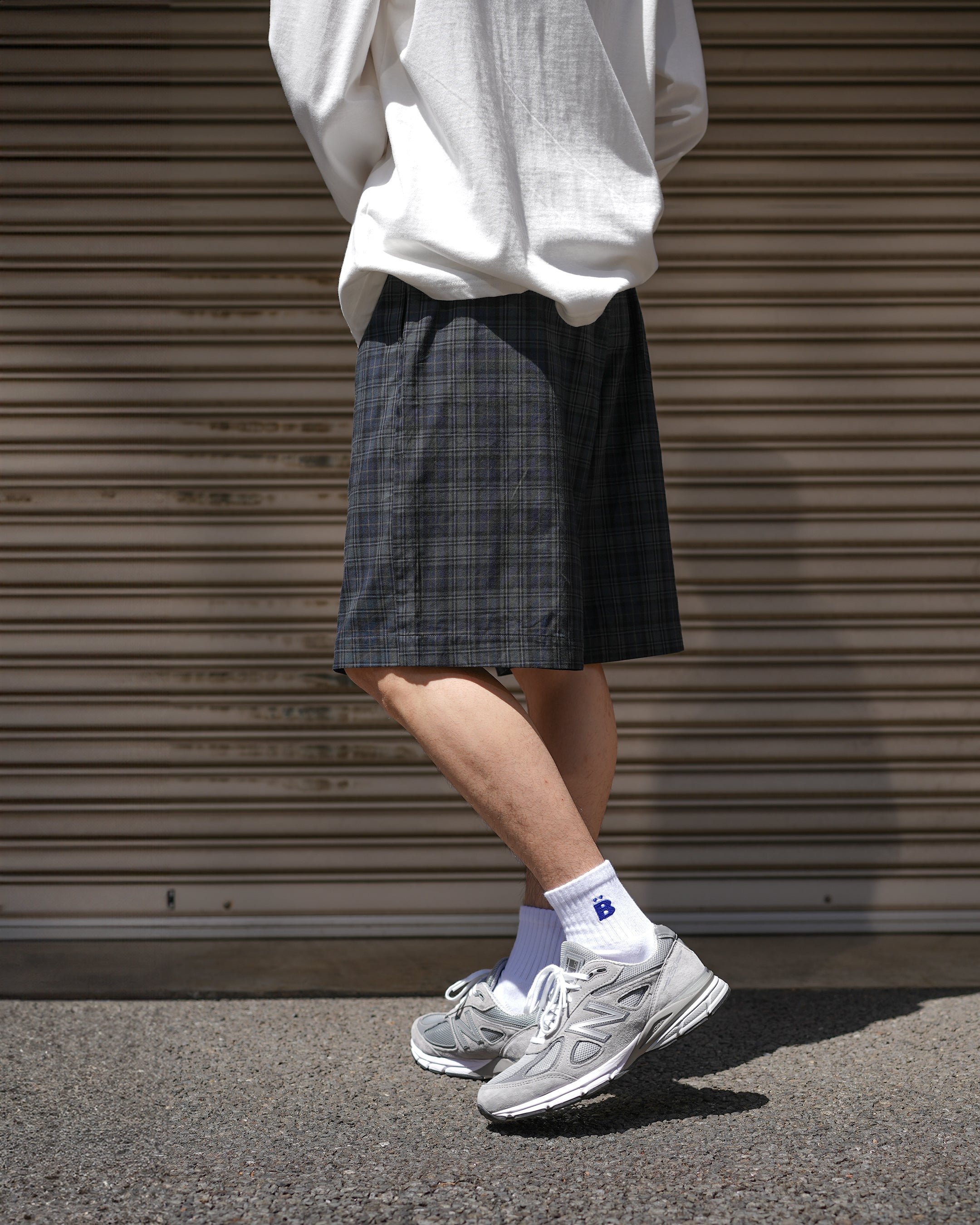 チェックハーフパンツ B5073