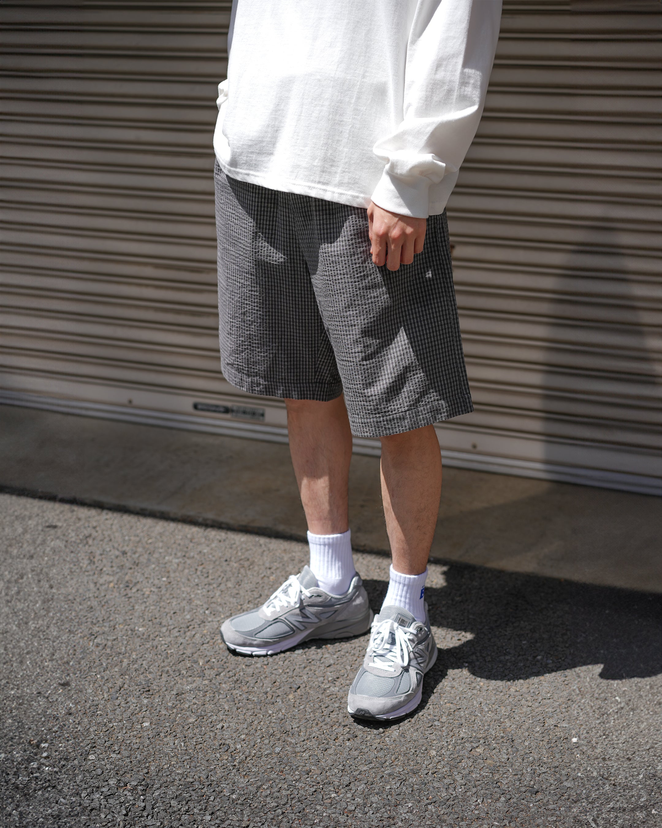 チェックハーフパンツ B5074