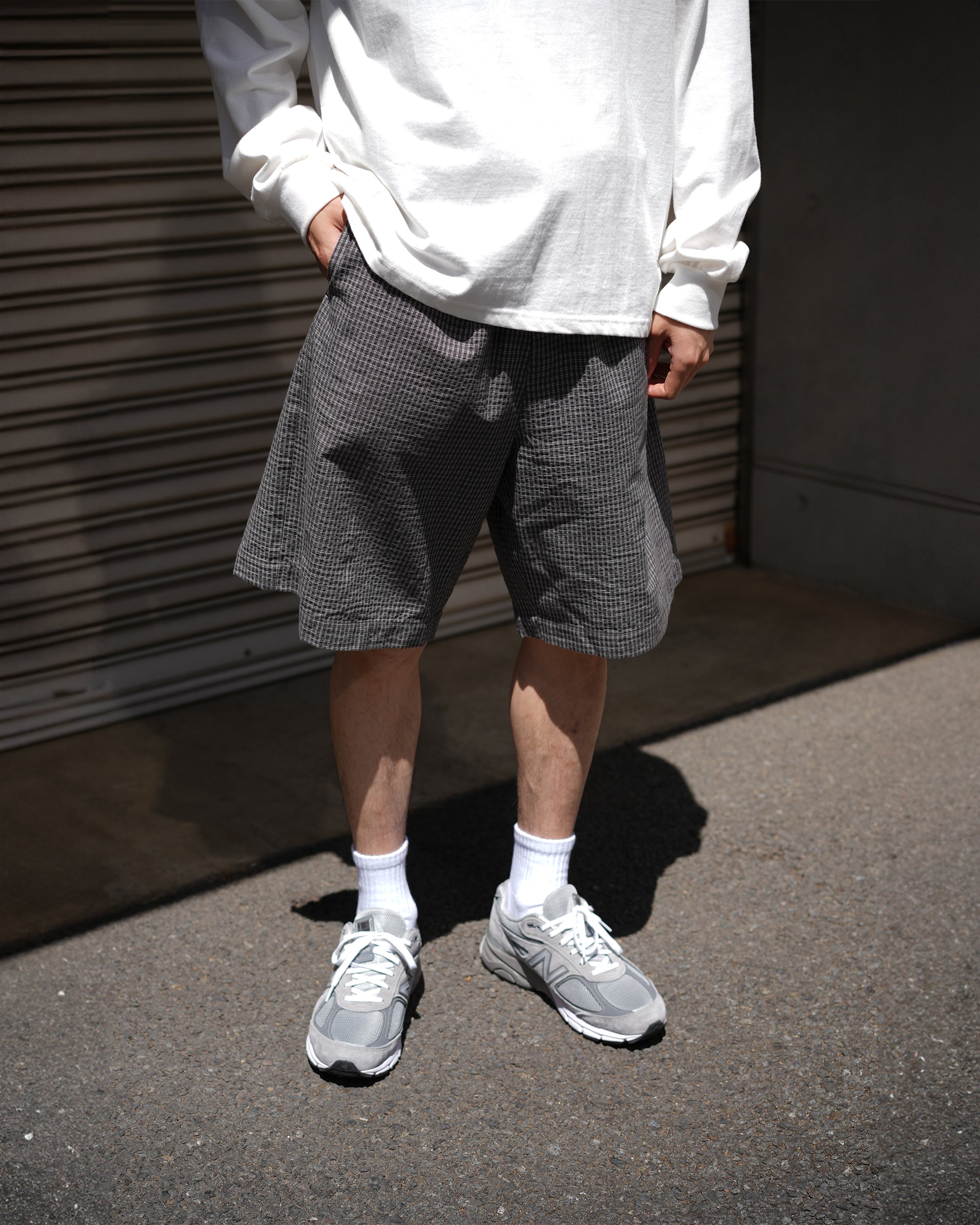 チェックハーフパンツ B5074