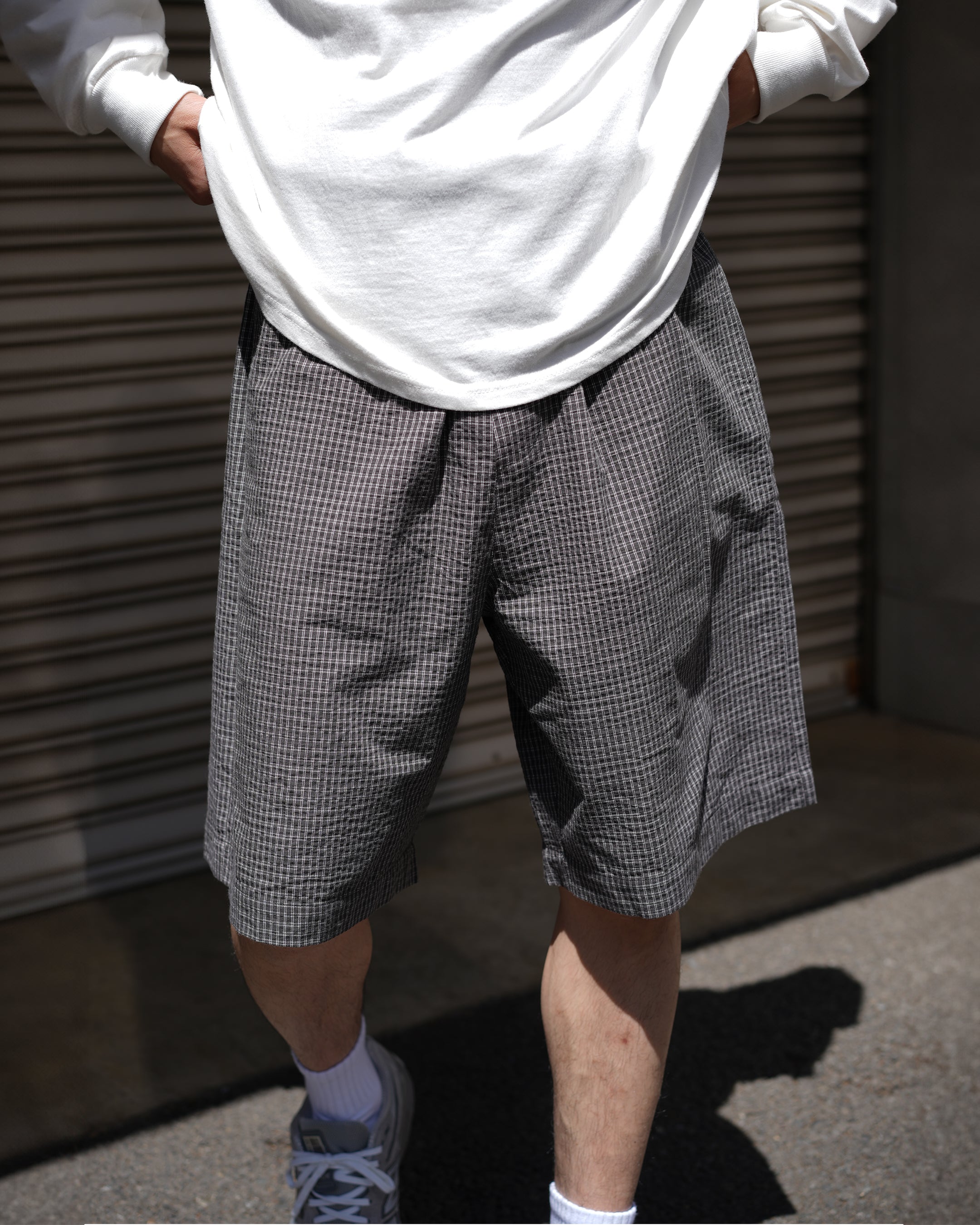 チェックハーフパンツ B5074
