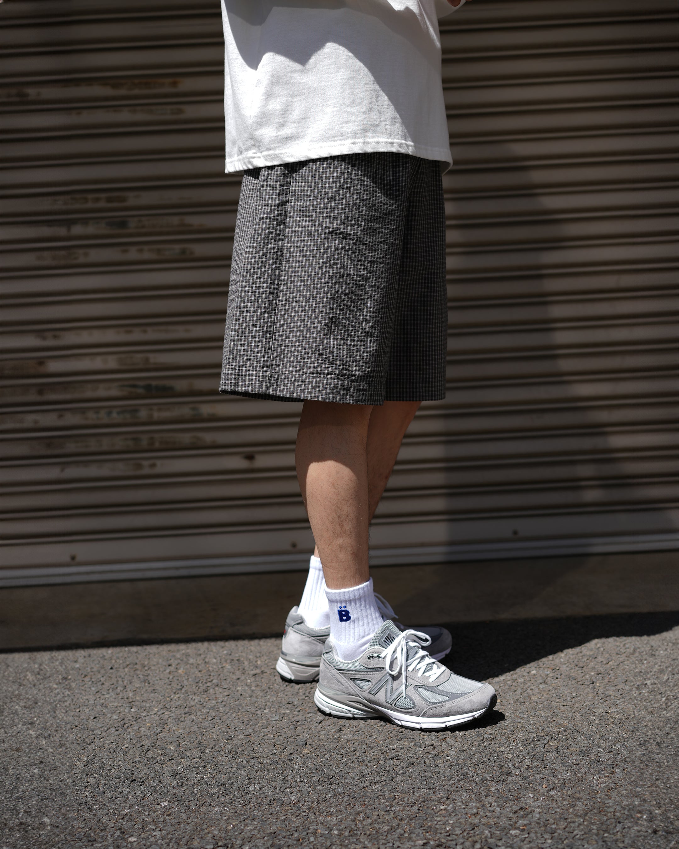 チェックハーフパンツ B5074