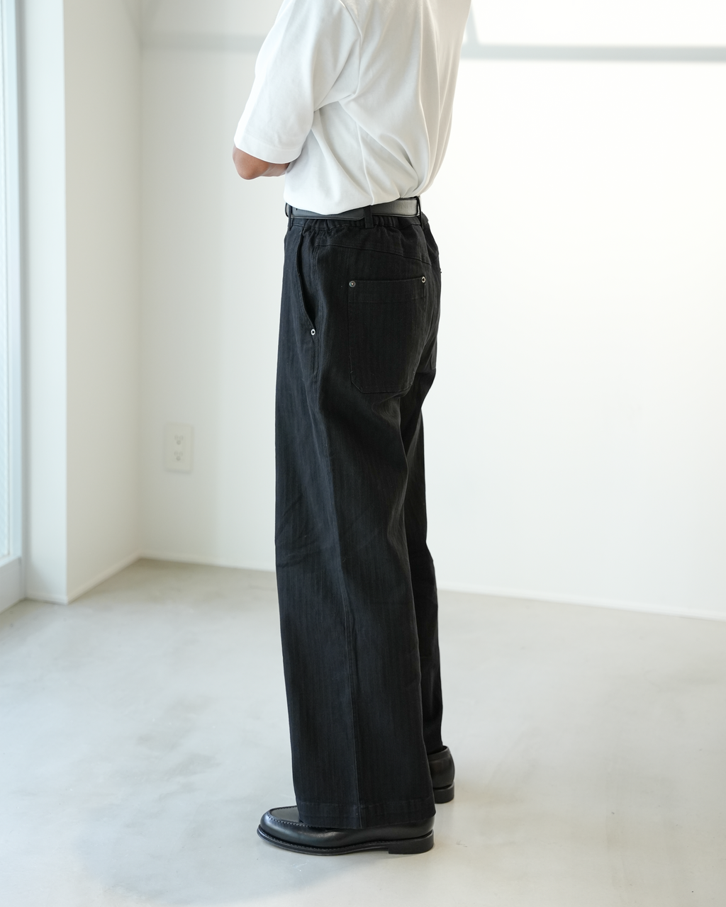 ウォッシュドコットンストライプパンツ B4995