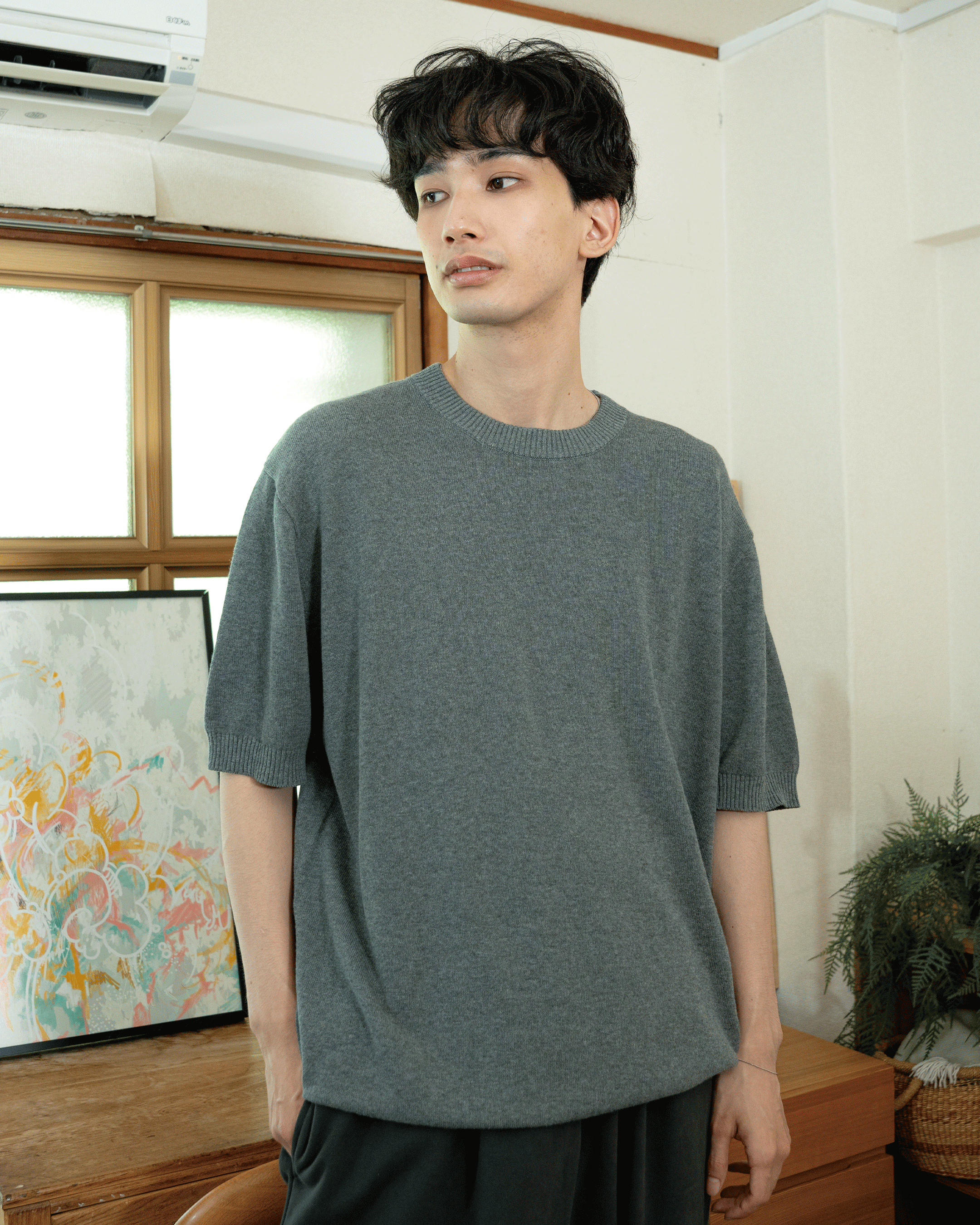 ライトニットクルーT B5075