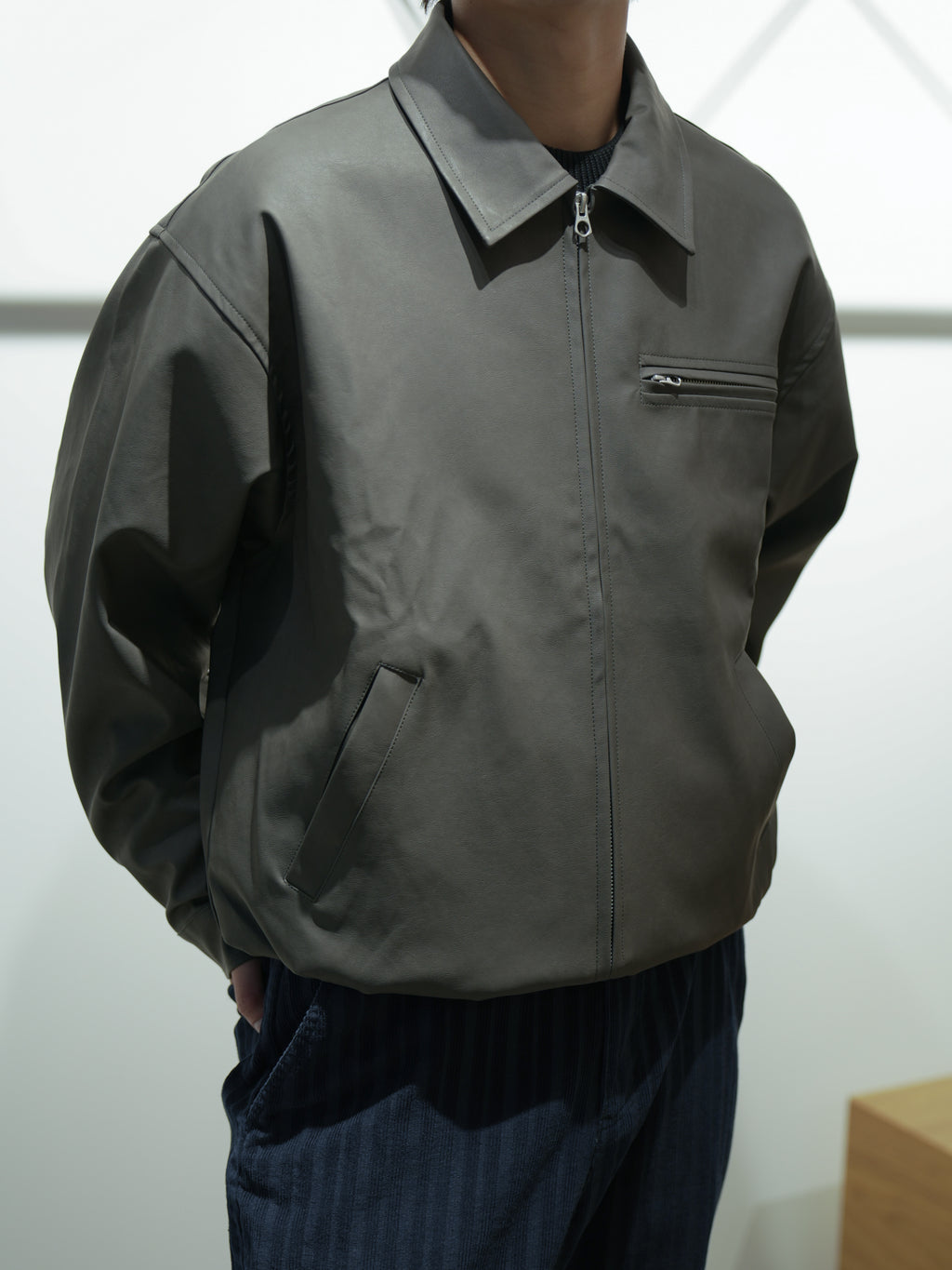 PUレザージャケット B5009
