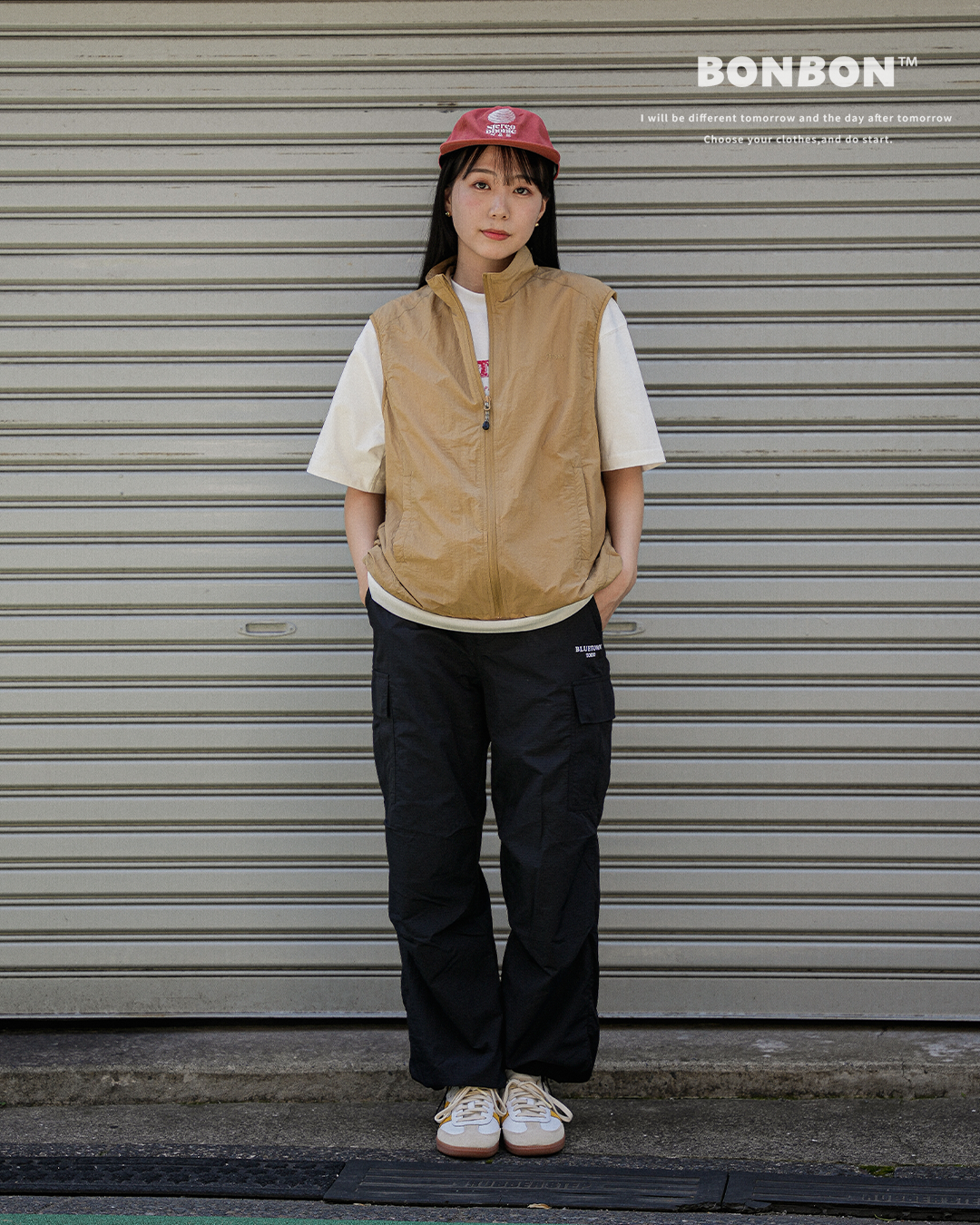 【1周内发货】BONBON×EVISTUB尼龙背心B5001